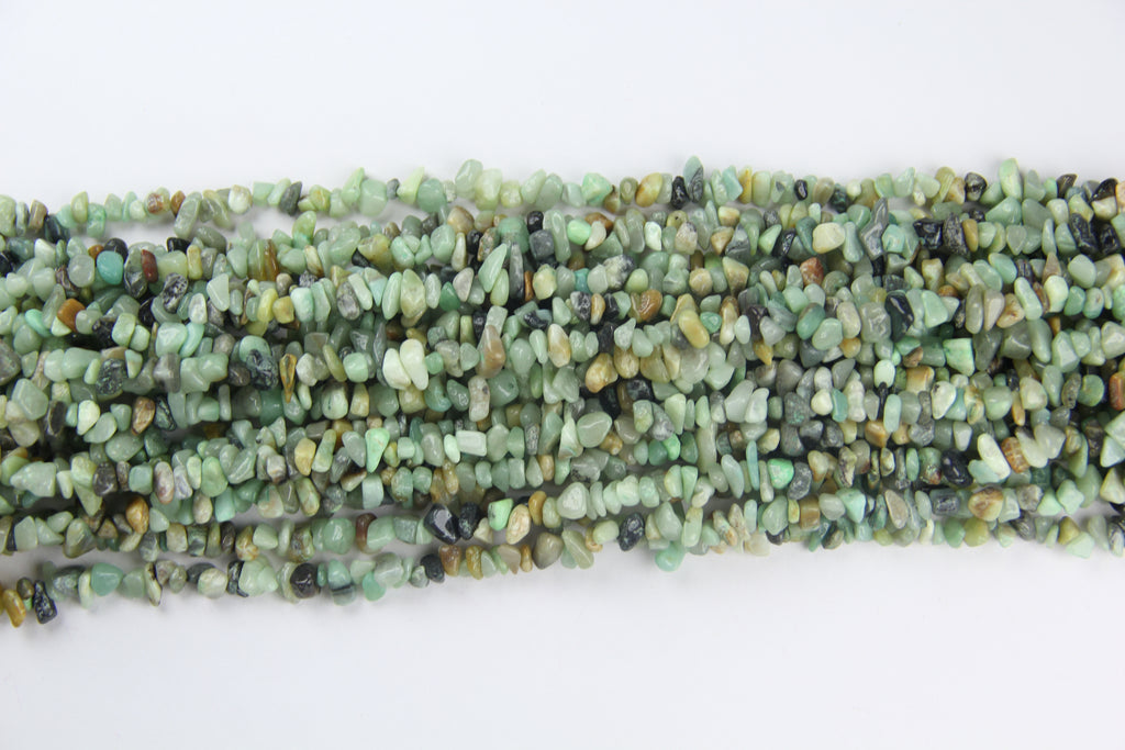 Amazon jade with irregular long chains