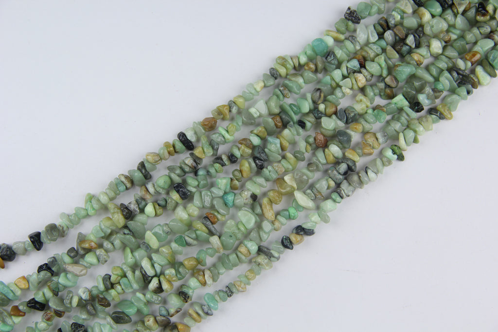 Amazon jade with irregular long chains