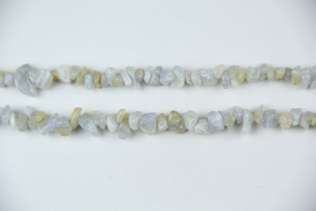 Blue chalcedony irregular long chain