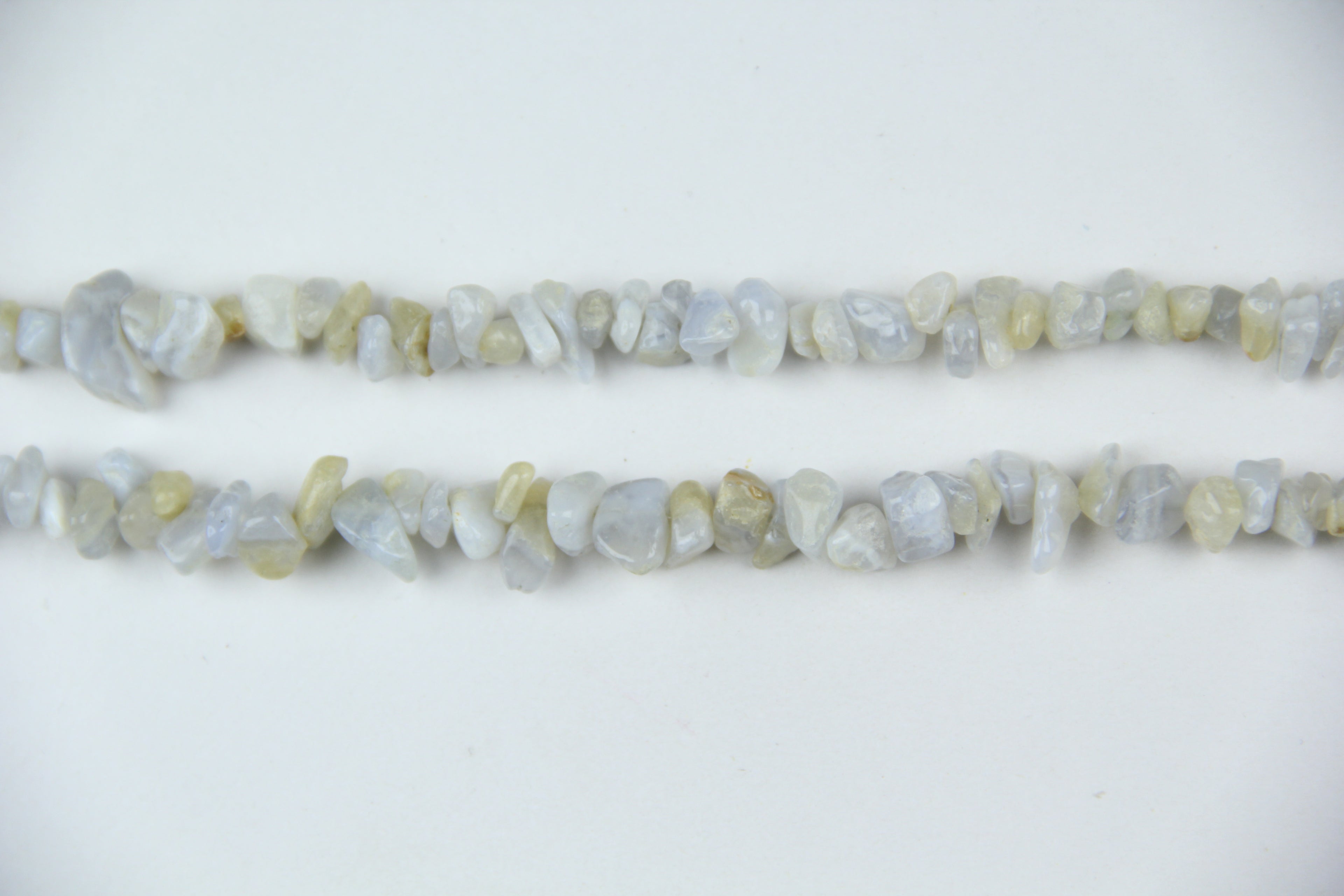 Blue chalcedony irregular long chain
