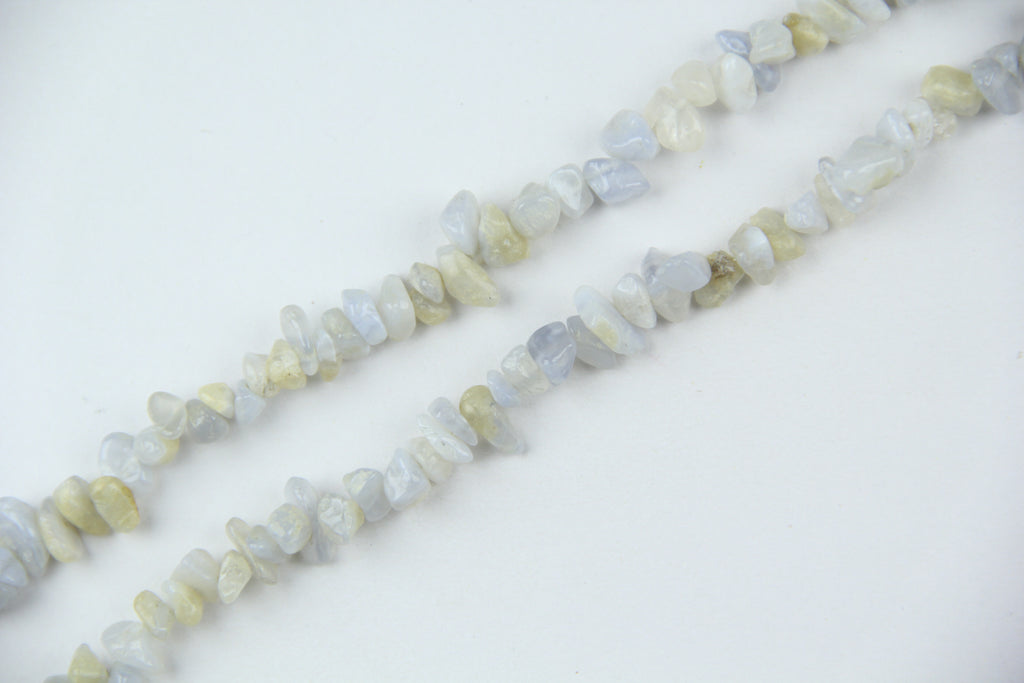 Blue chalcedony irregular long chain