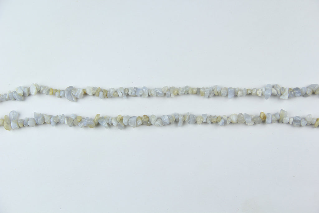 Blue chalcedony irregular long chain