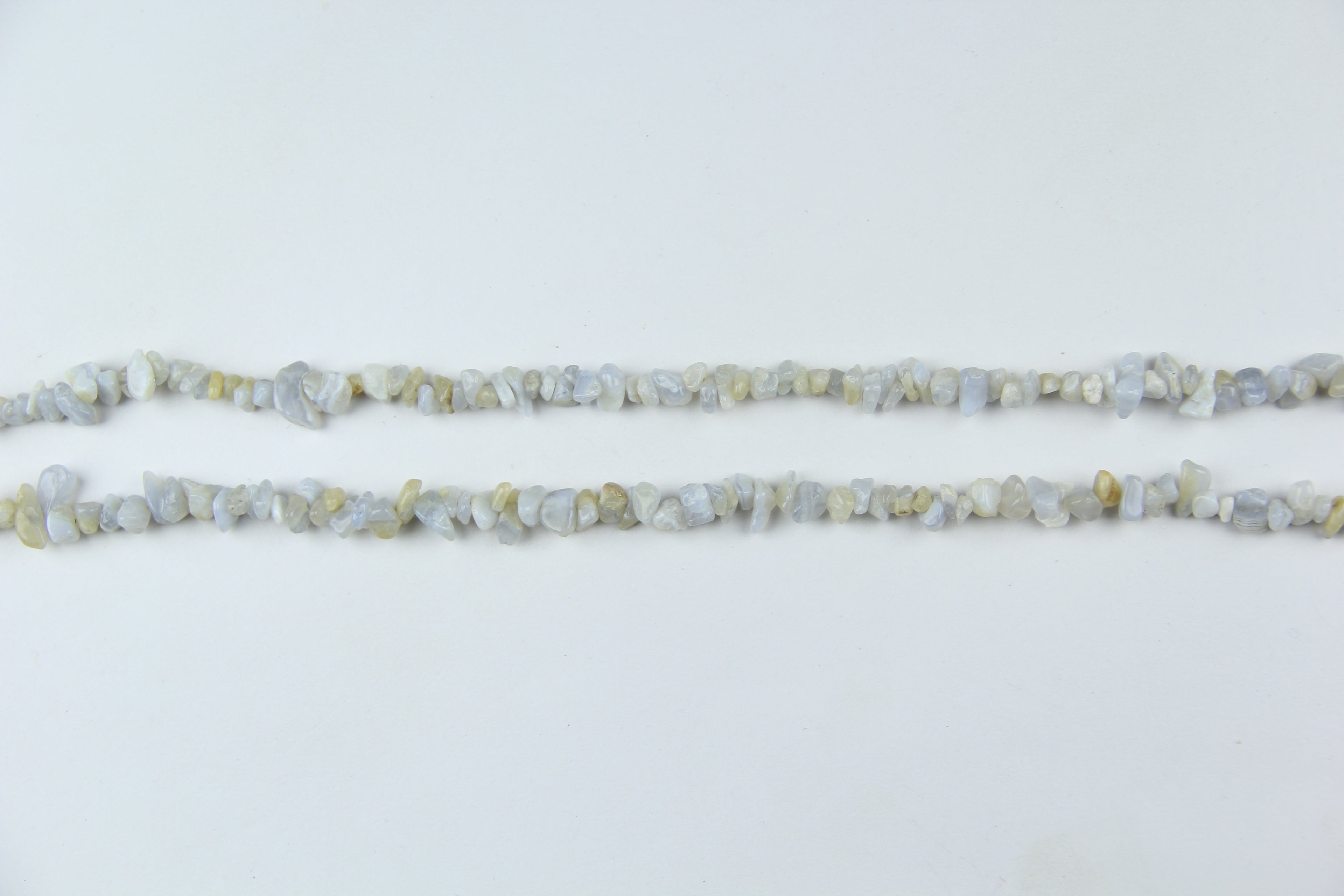 Blue chalcedony irregular long chain
