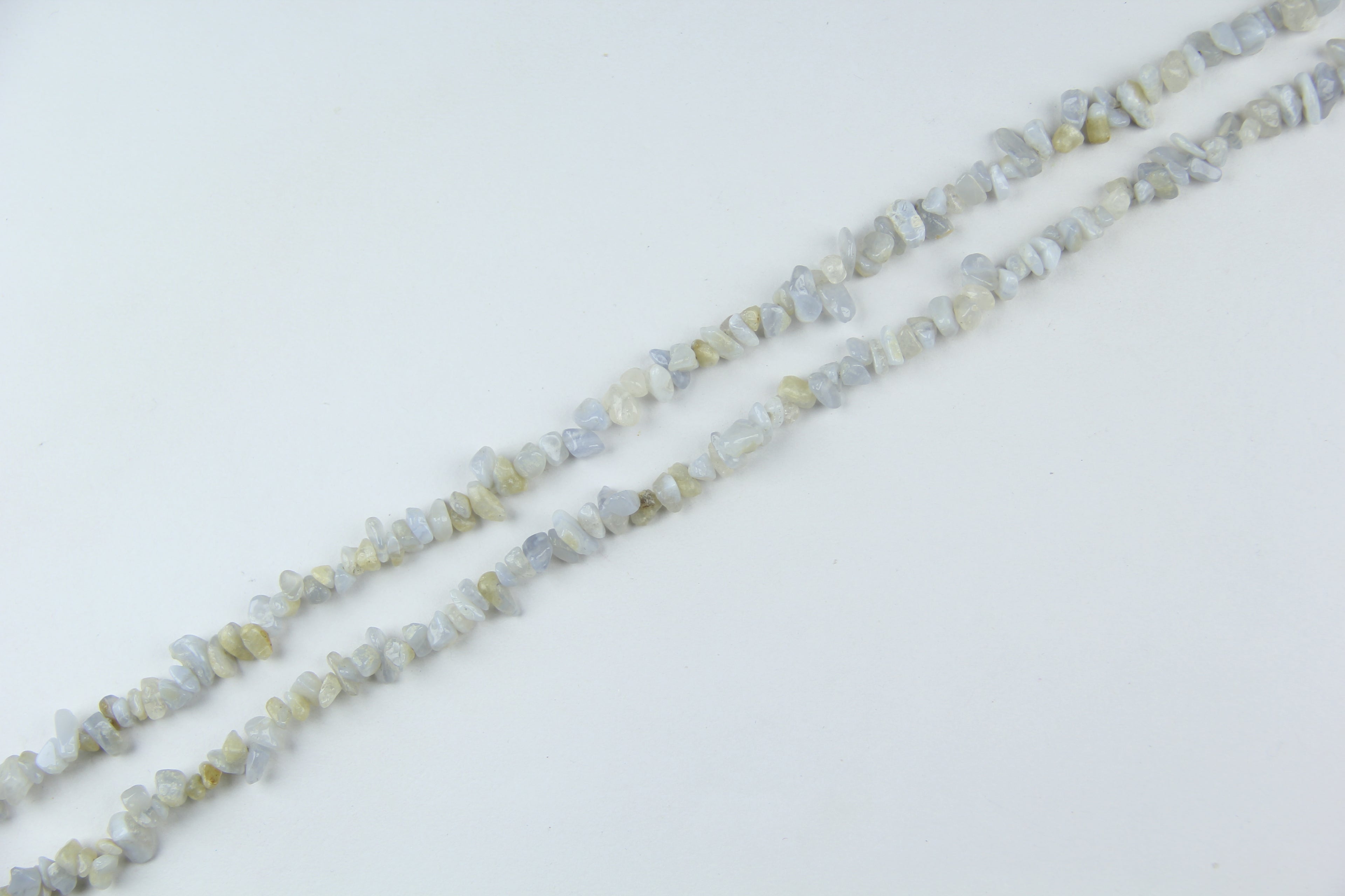 Blue chalcedony irregular long chain