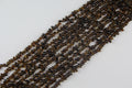 Irregular brown glass long chain