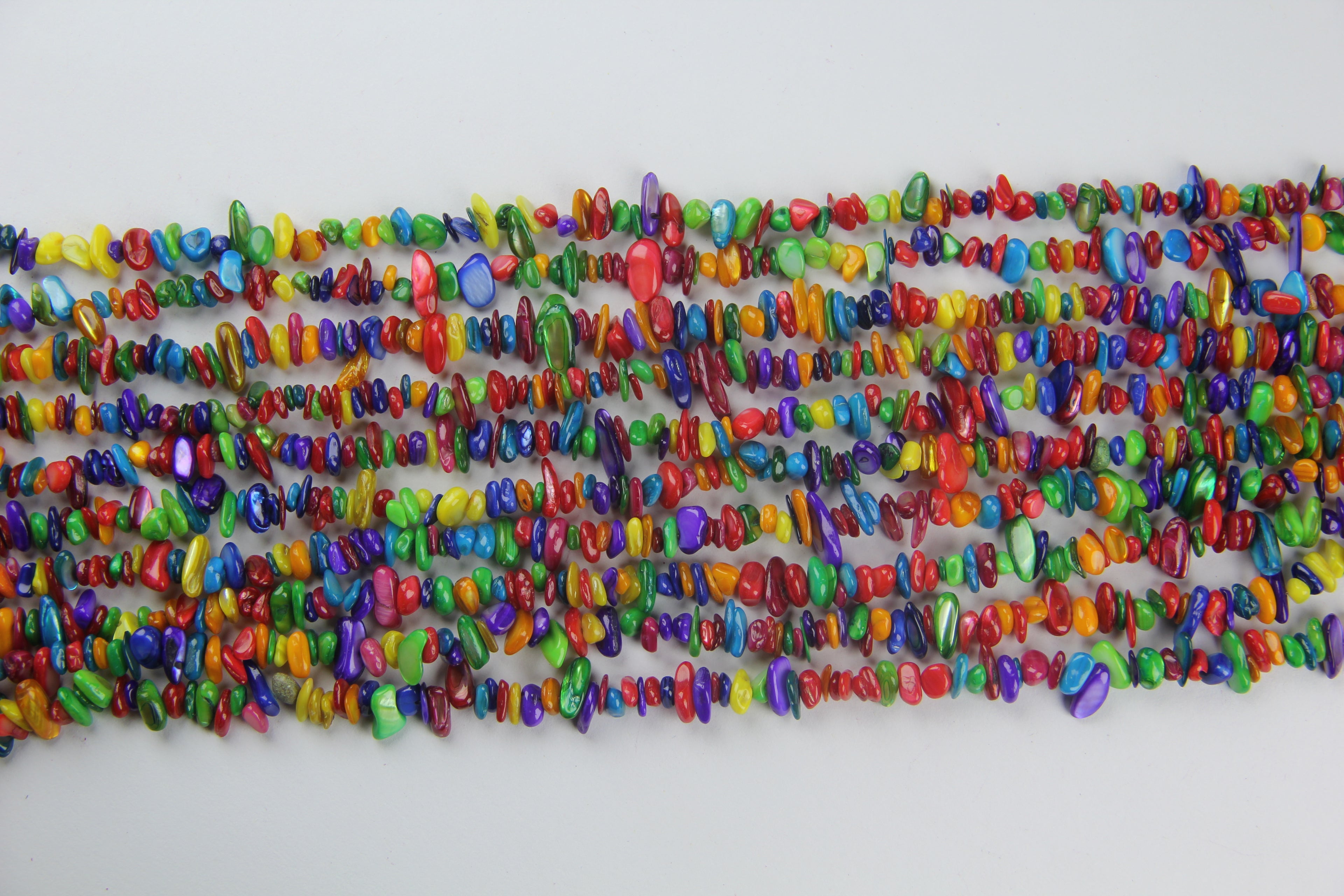 Irregular colored shell long chain