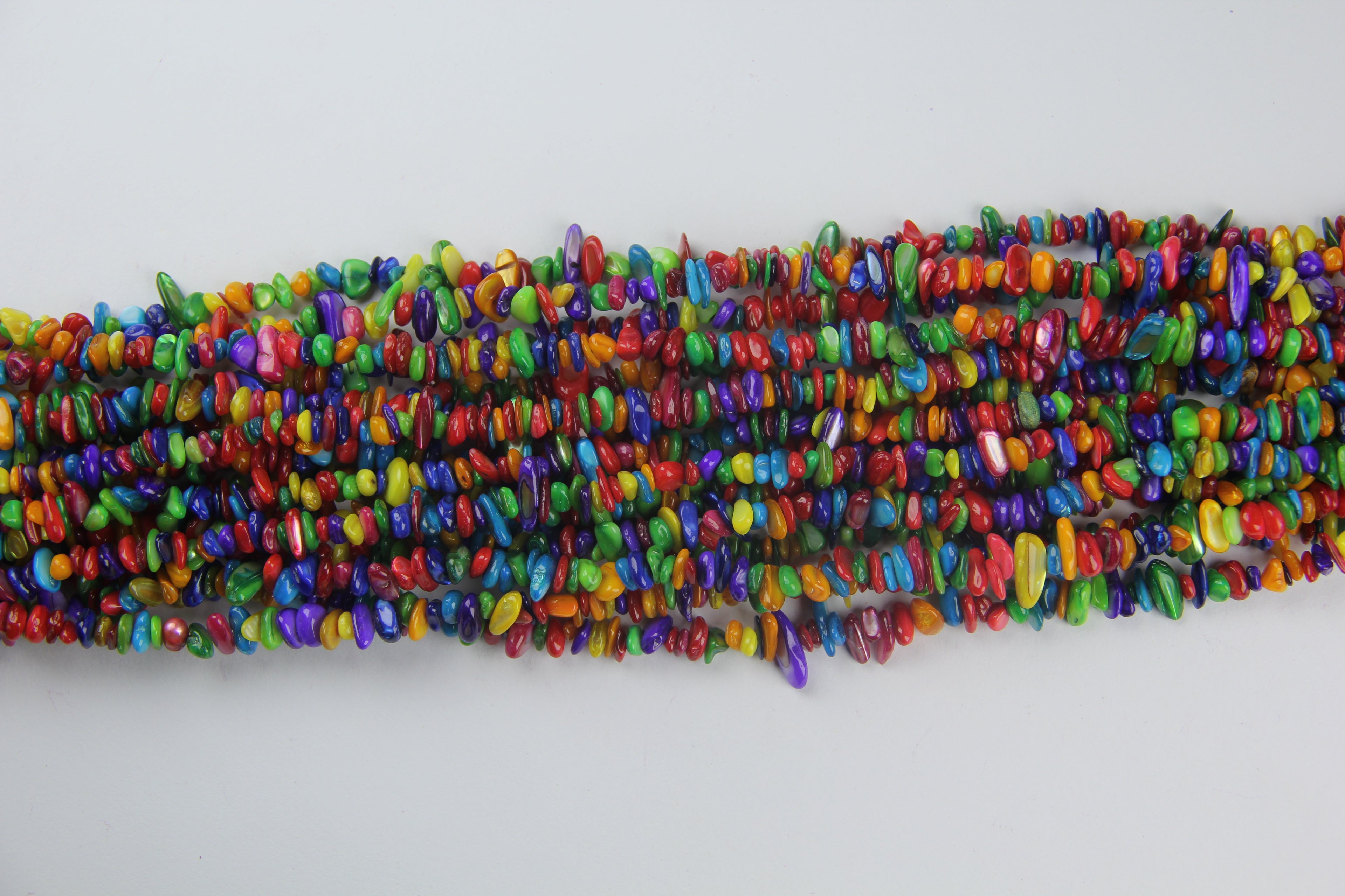 Irregular colored shell long chain