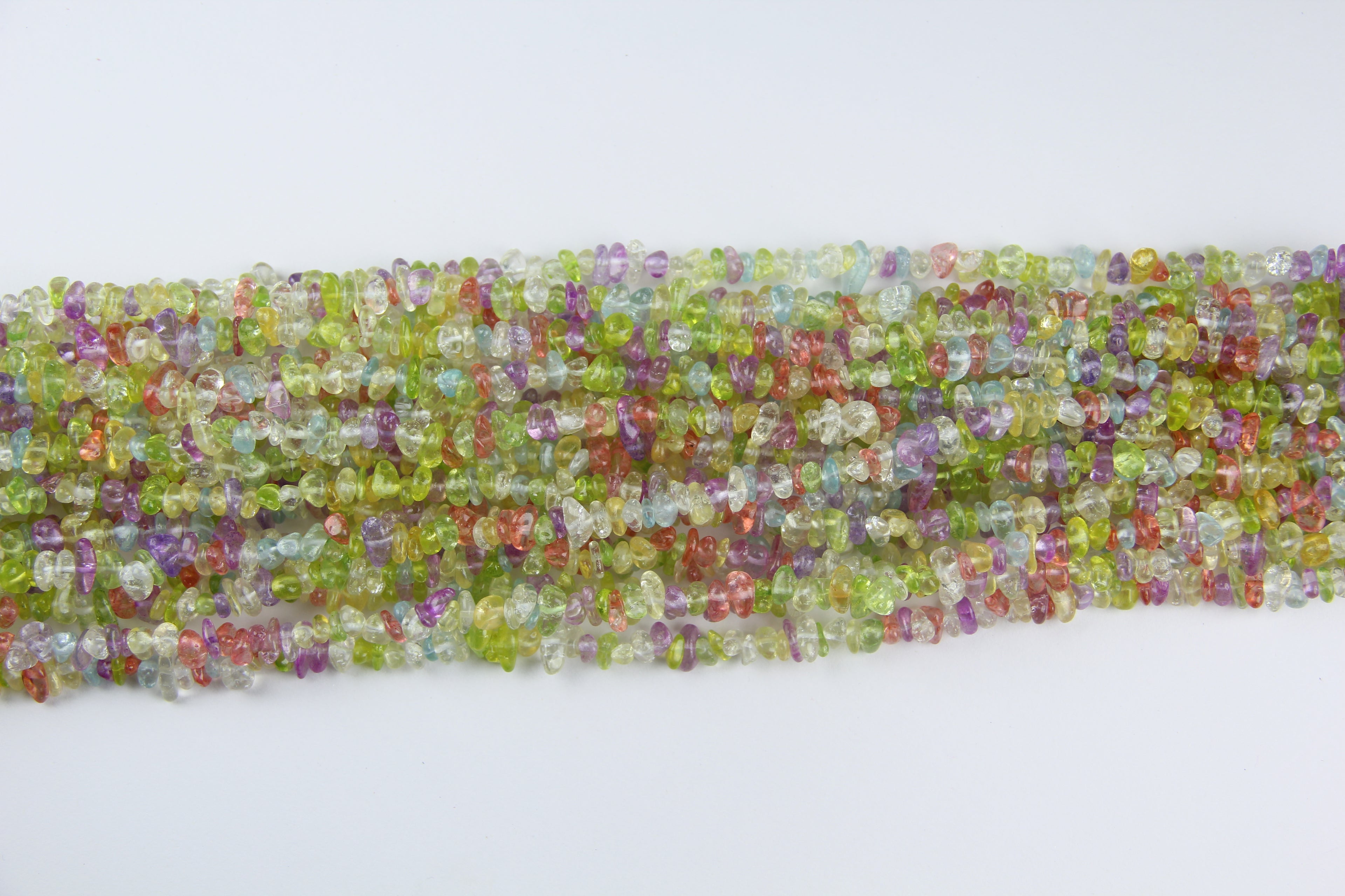 Colorful glass irregular long chain