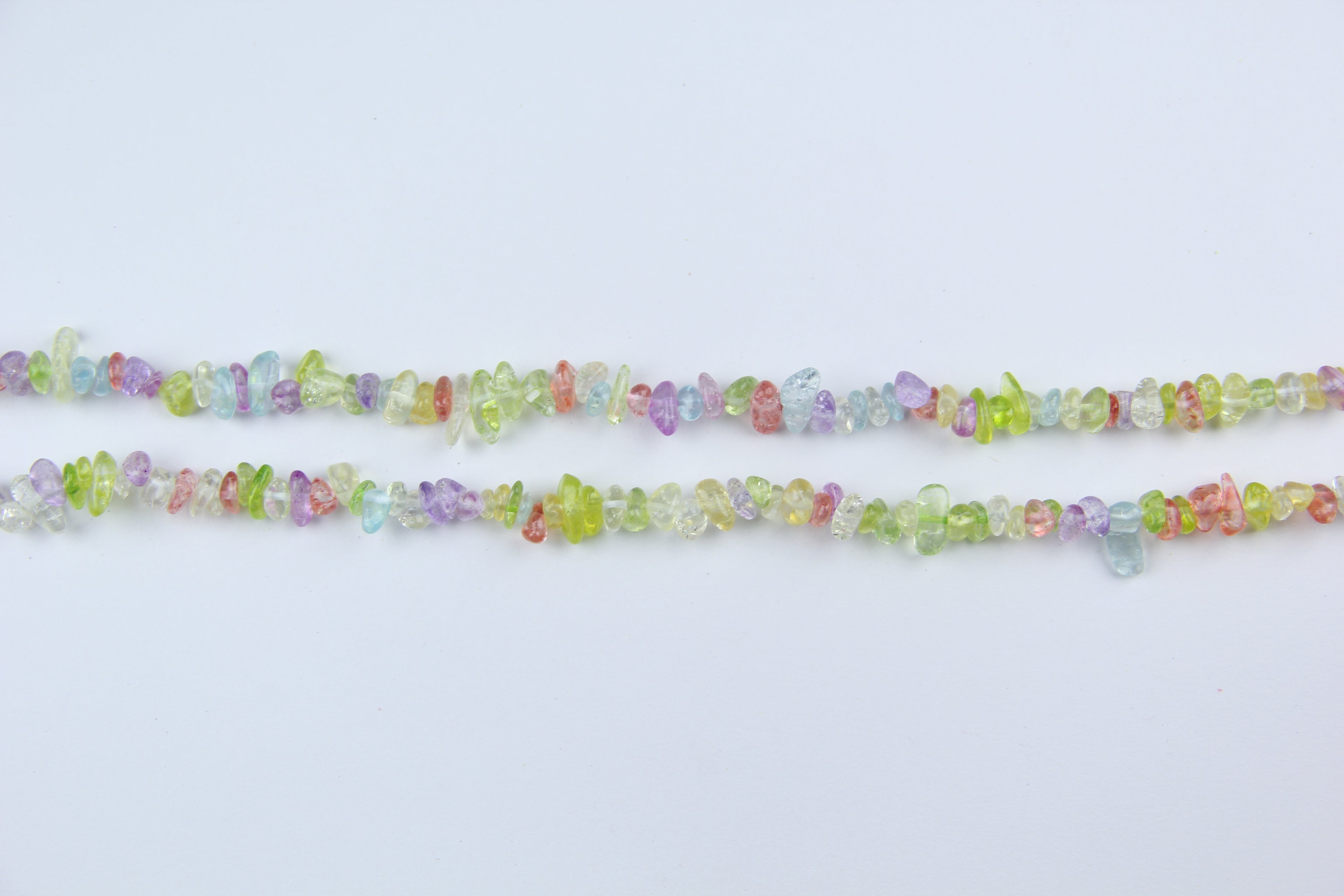 Colorful glass irregular long chain