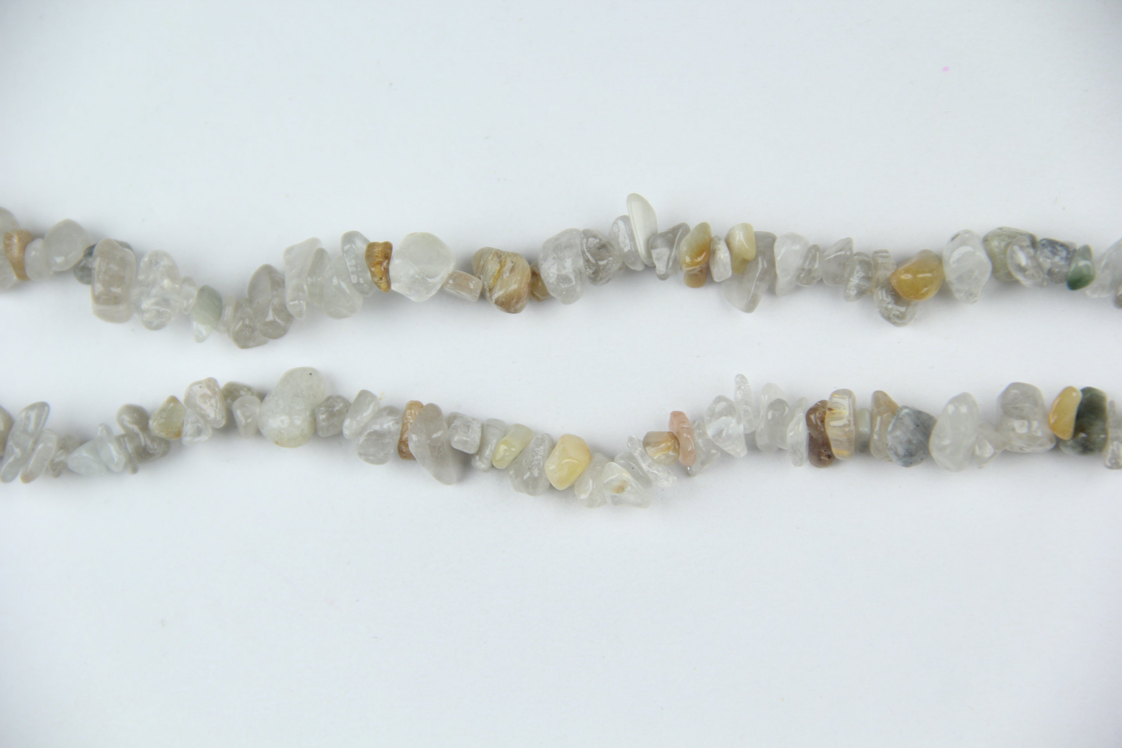 Colorful rabbit hair jade irregular long chain