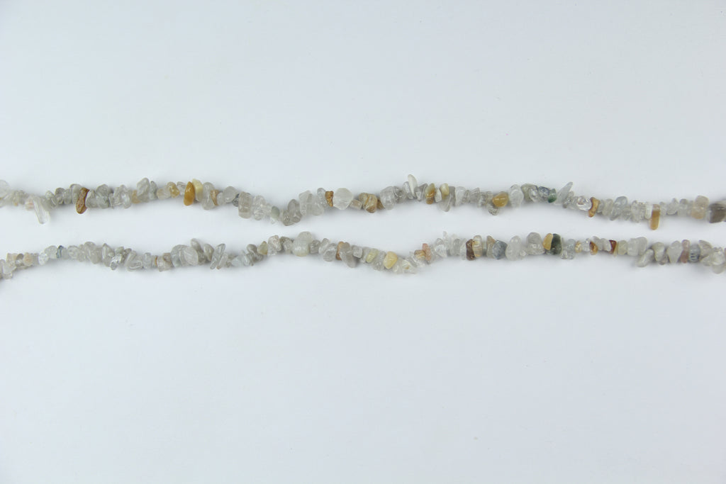 Colorful rabbit hair jade irregular long chain