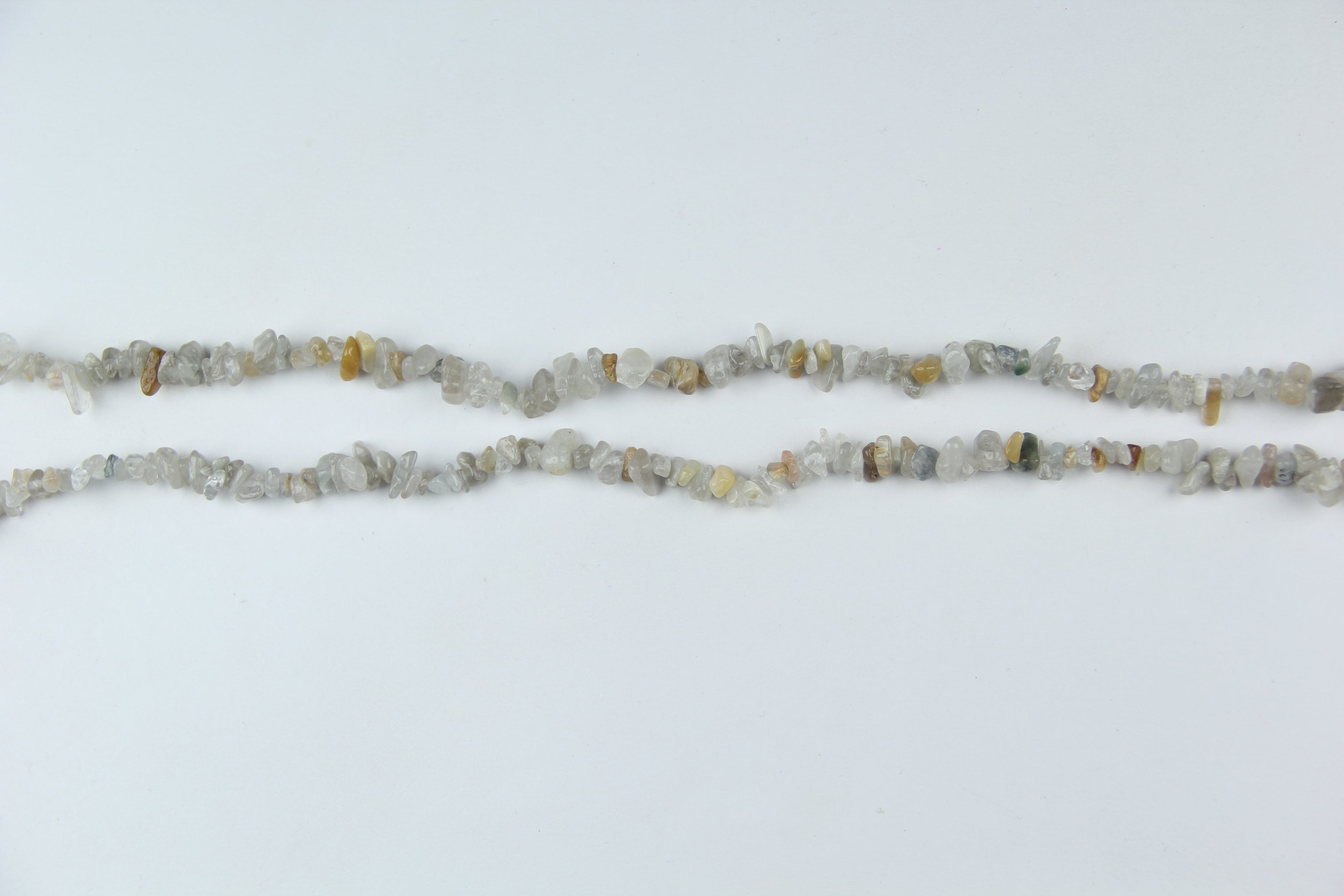 Colorful rabbit hair jade irregular long chain