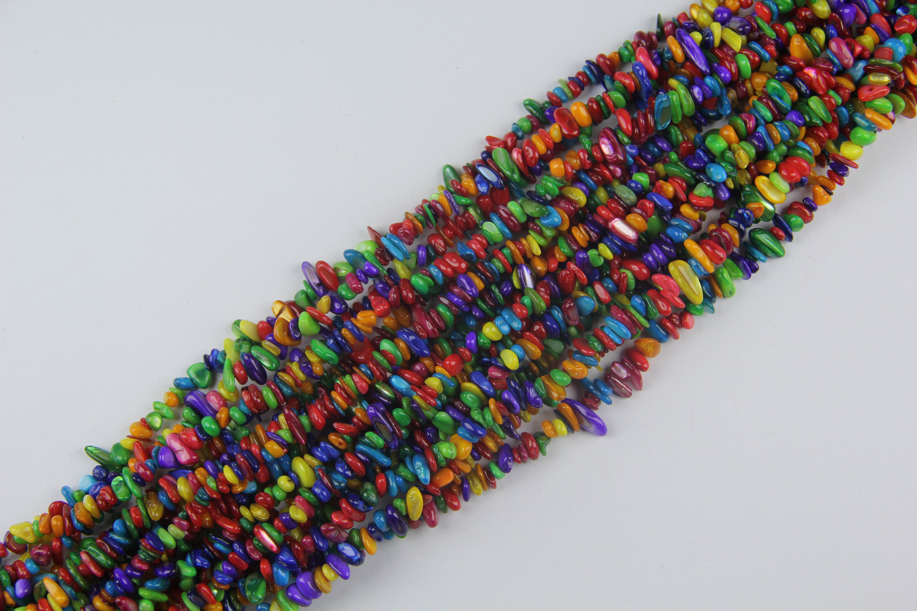 Irregular colored shell long chain