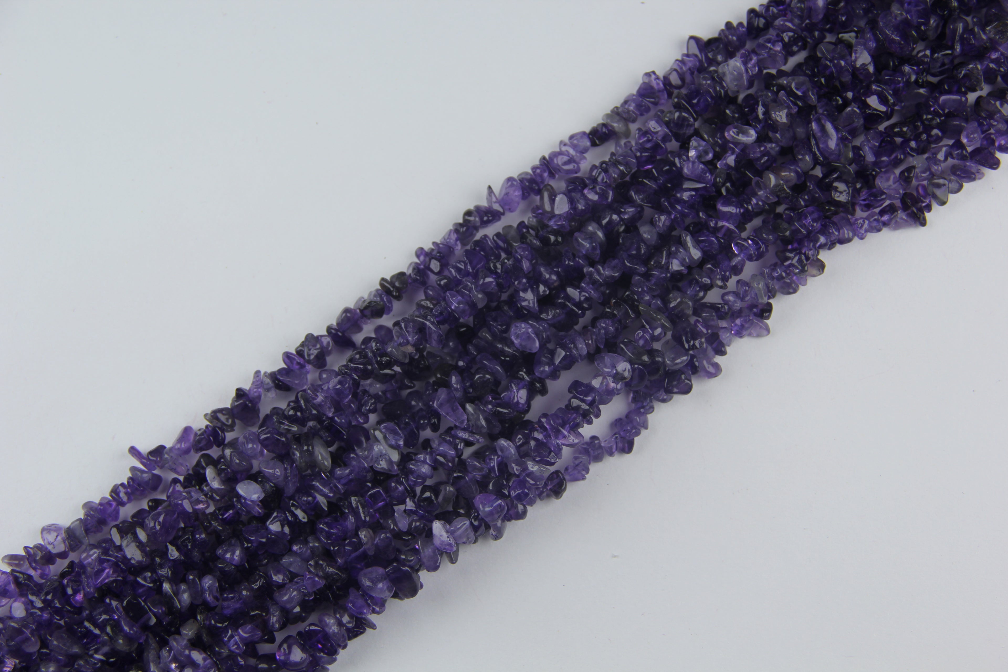 Dark purple crystal irregular long chain