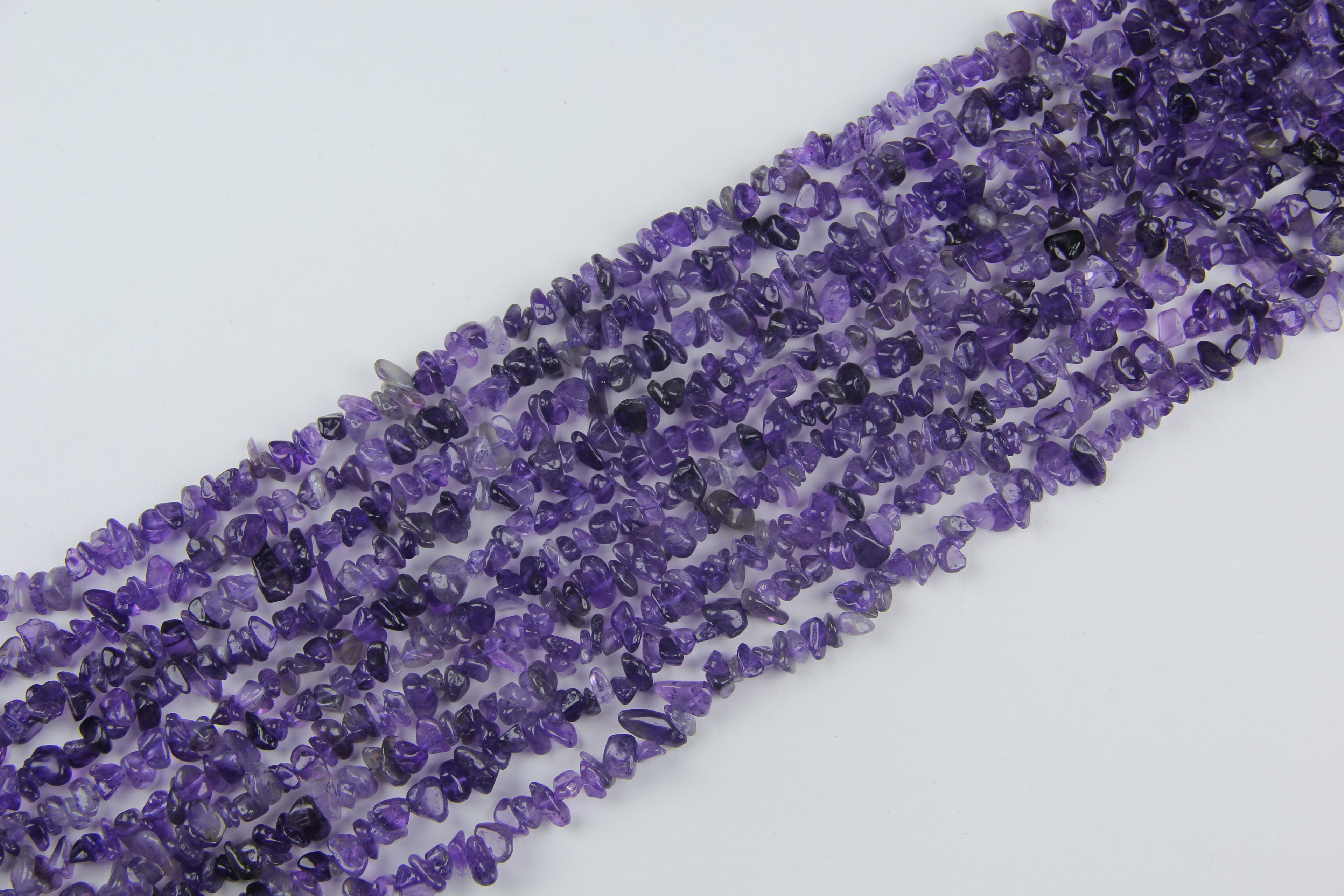 Dark purple crystal irregular long chain