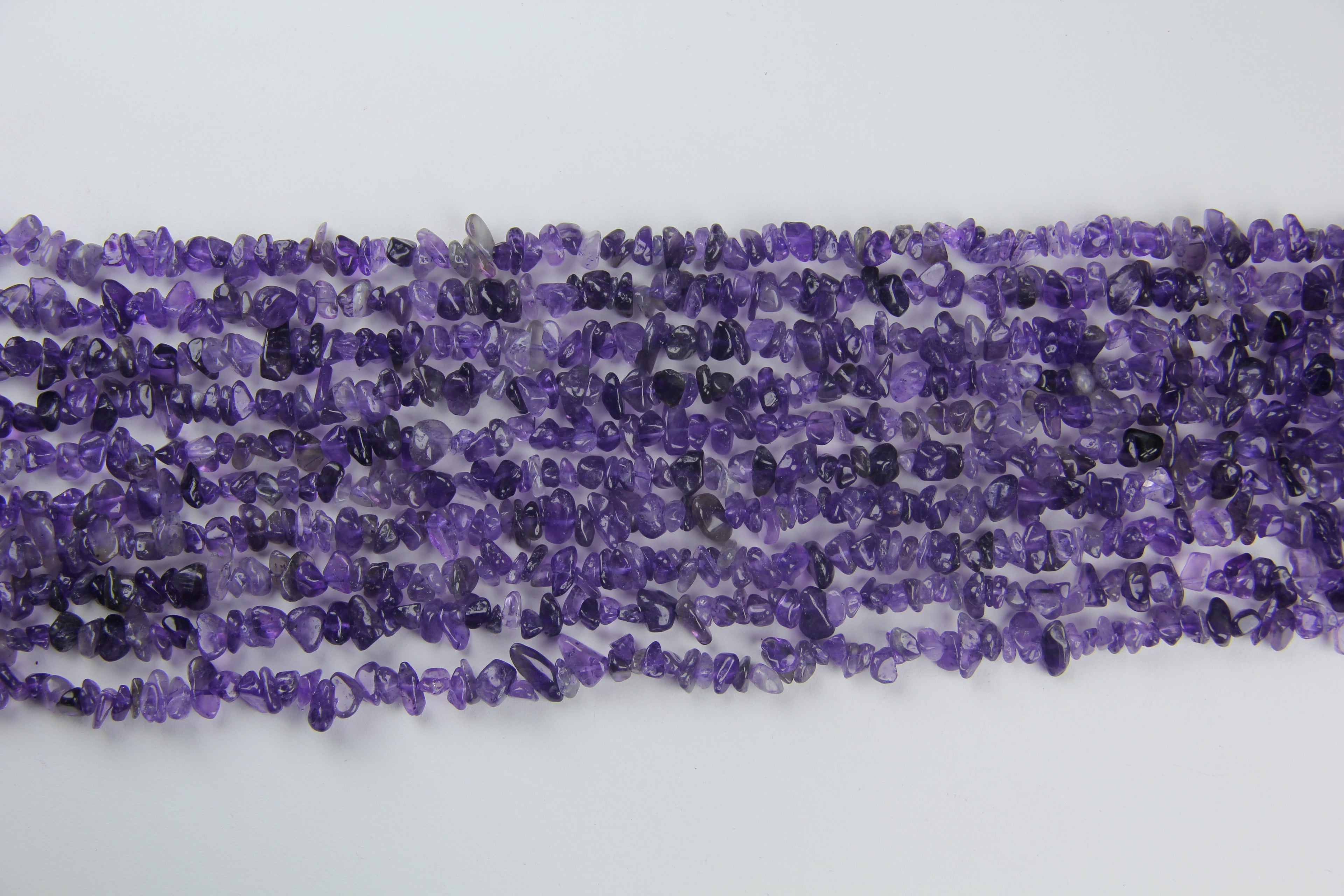 Dark purple crystal irregular long chain