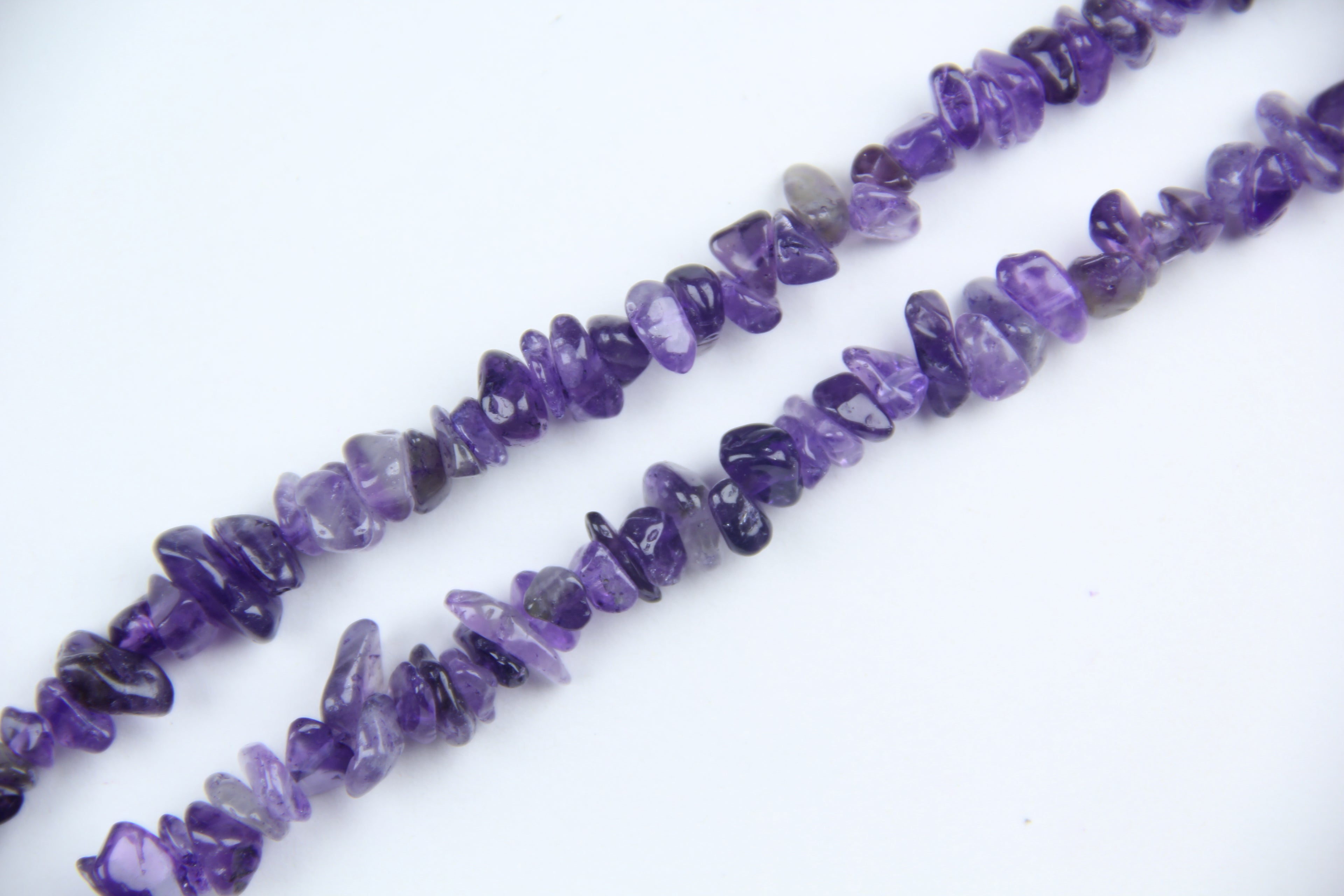 Dark purple crystal irregular long chain