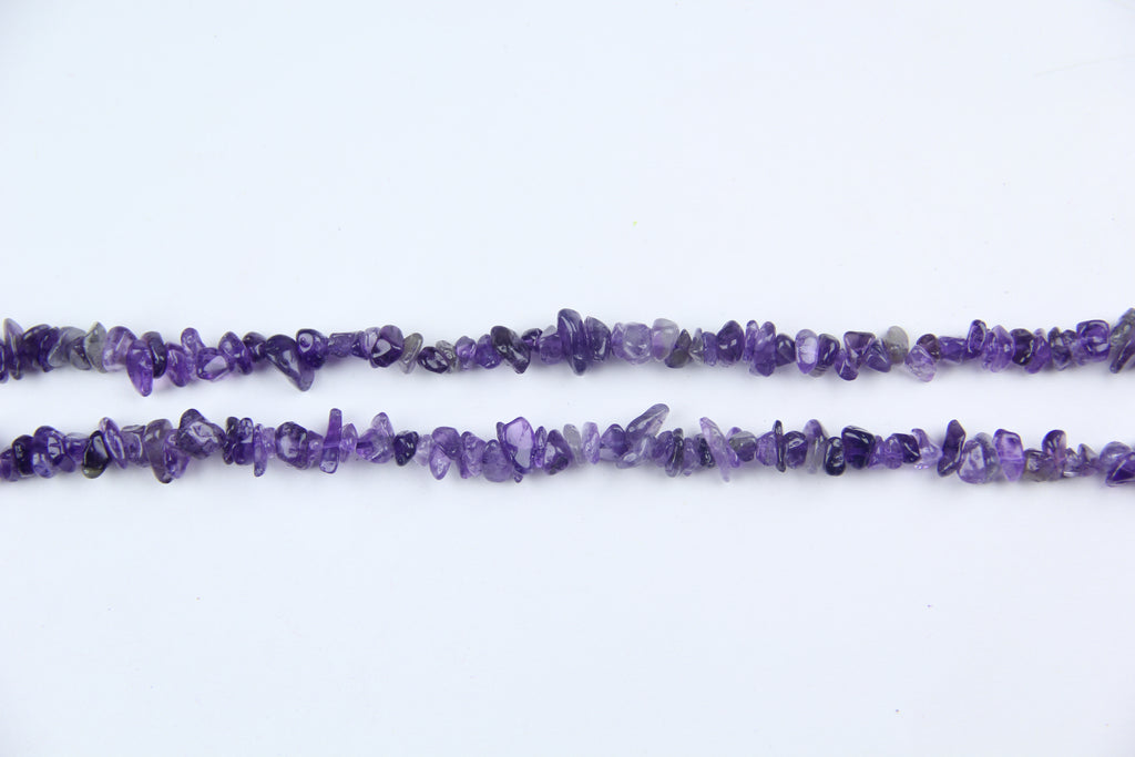 Dark purple crystal irregular long chain