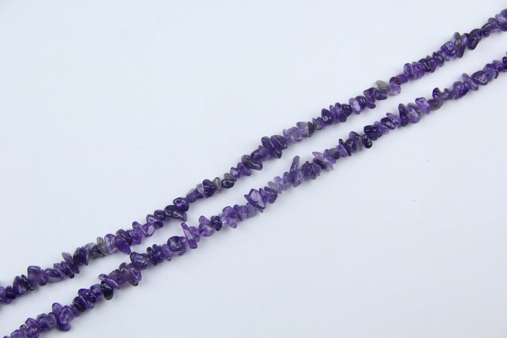 Dark purple crystal irregular long chain