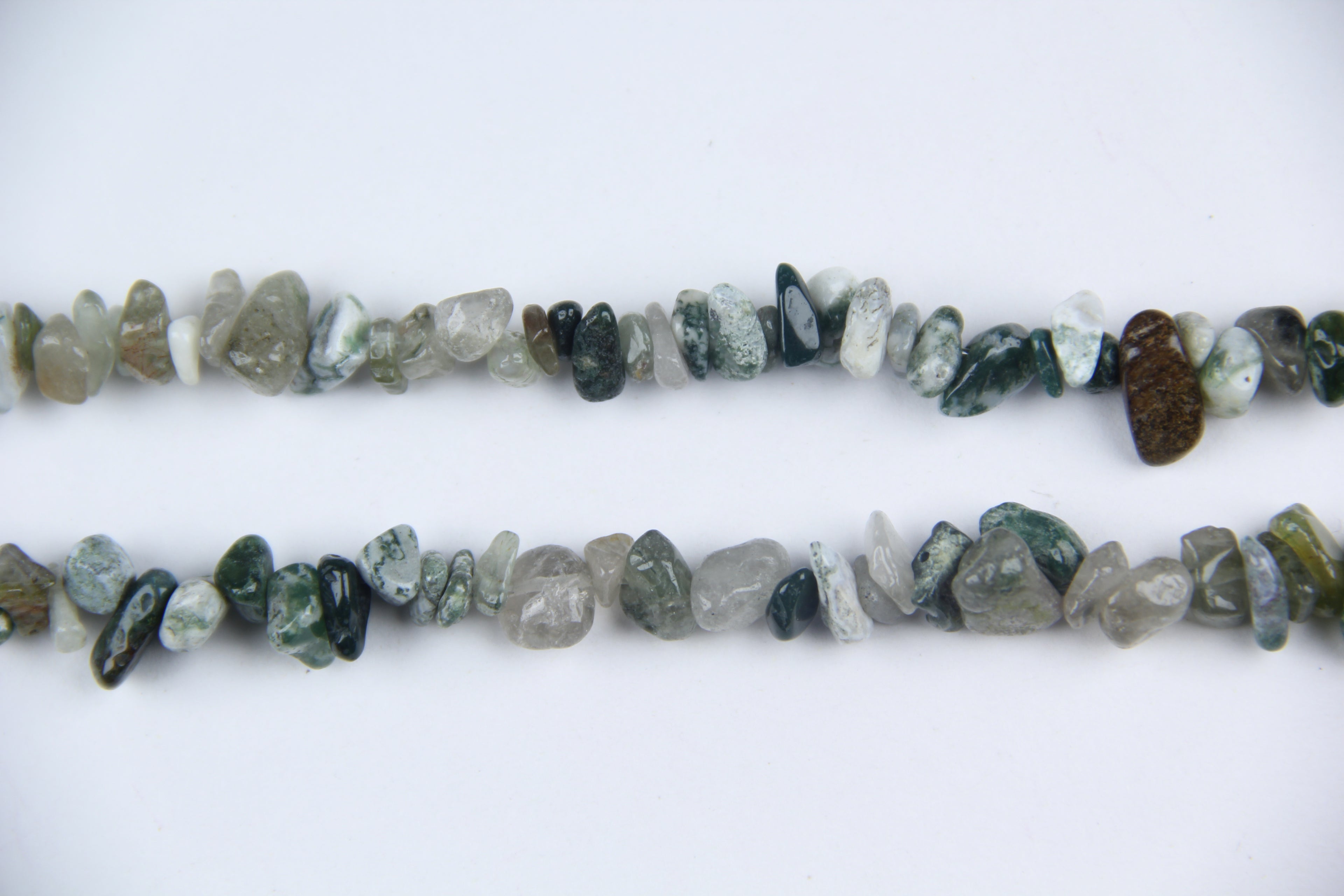 Ágata india de cadena larga irregular