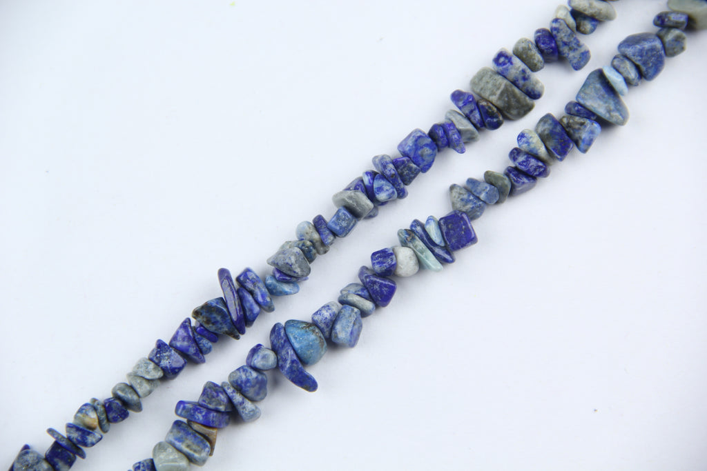 Irregular lapis lazuli gravel long chain