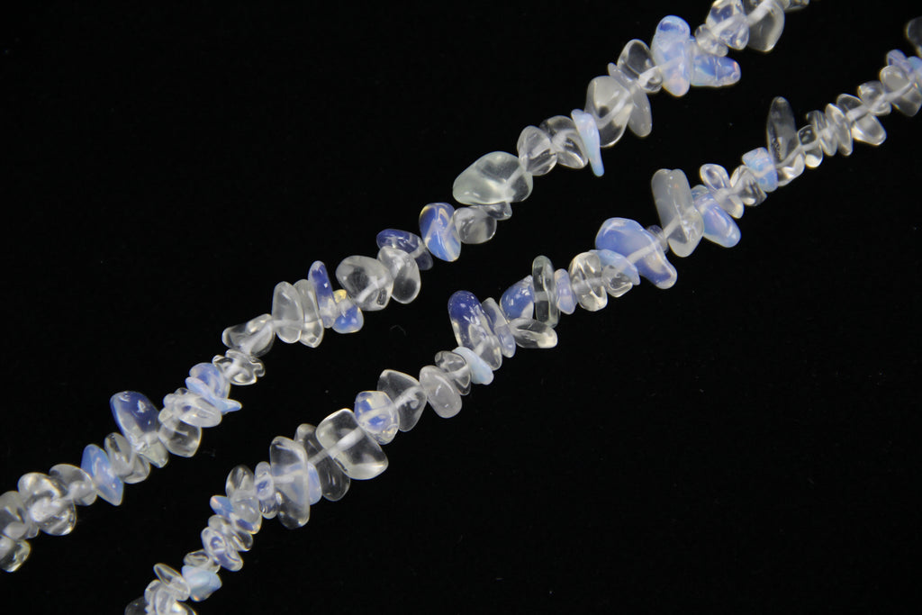 Artificial white blue protein broken stone long chain
