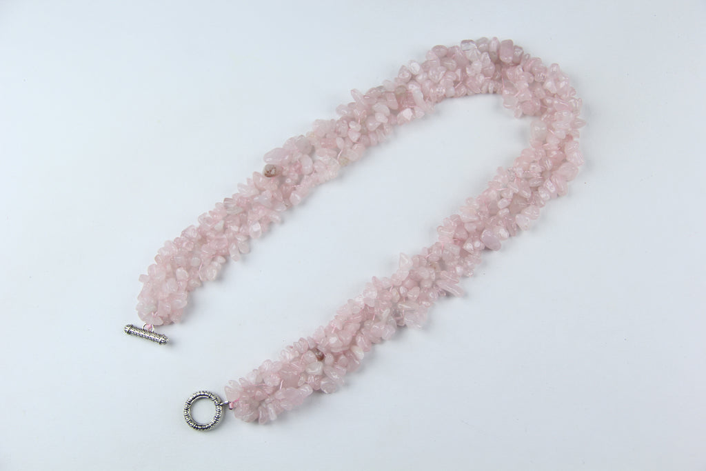 Pink crystal necklace