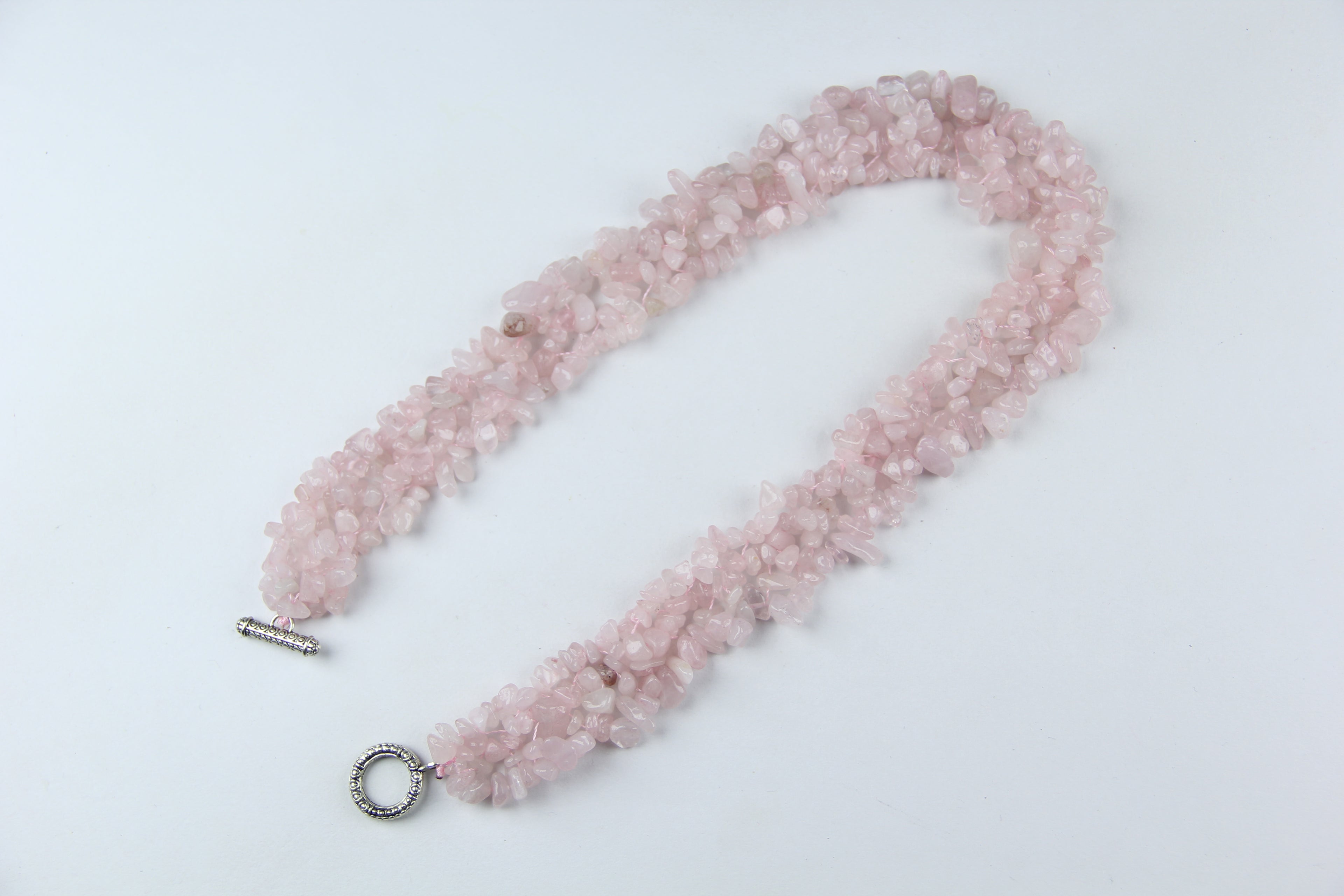 Pink crystal necklace