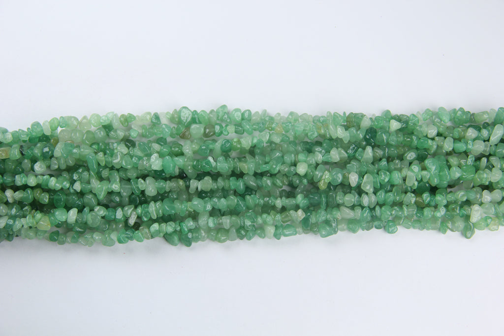 Irregular Green Aventurine Long Chain
