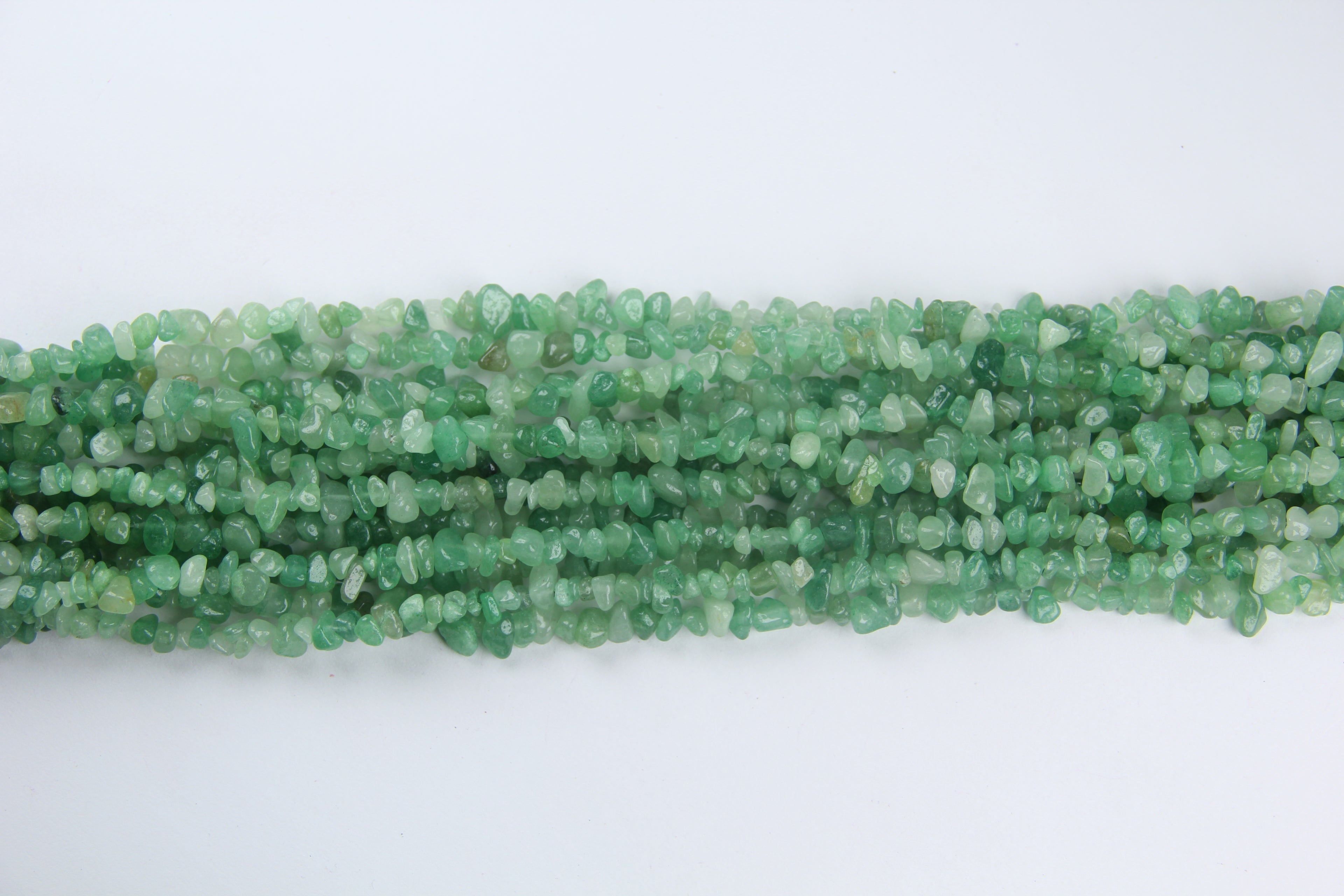 Irregular Green Aventurine Long Chain