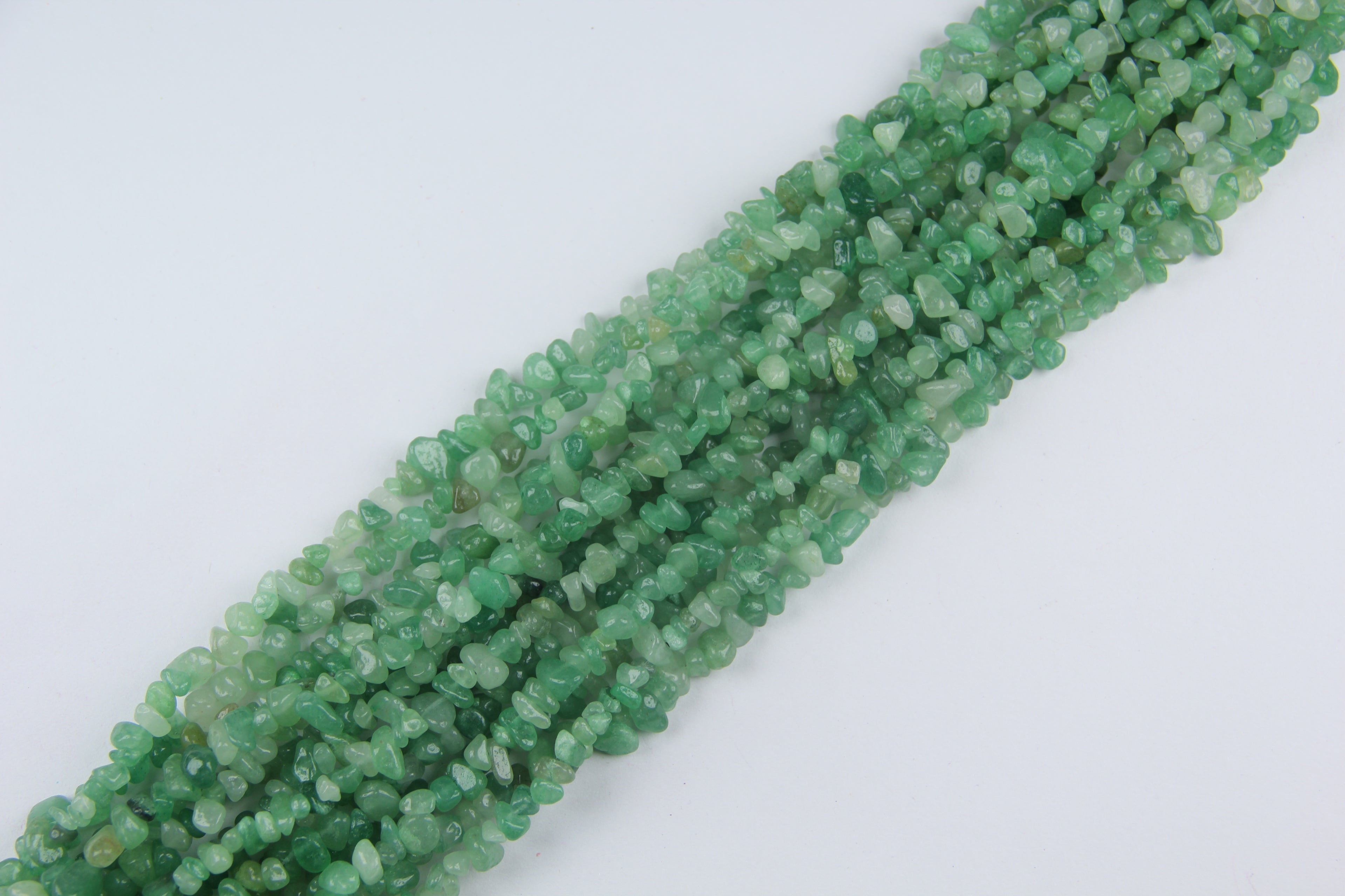 Irregular Green Aventurine Long Chain