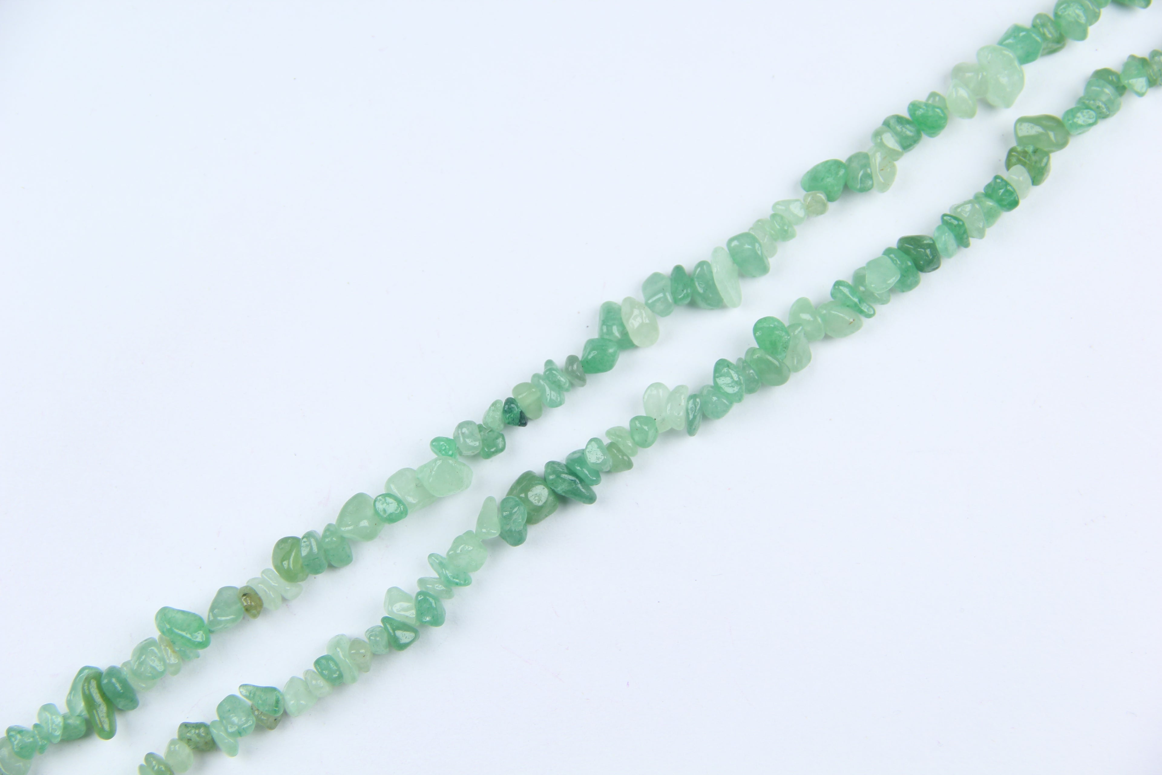 Irregular Green Aventurine Long Chain