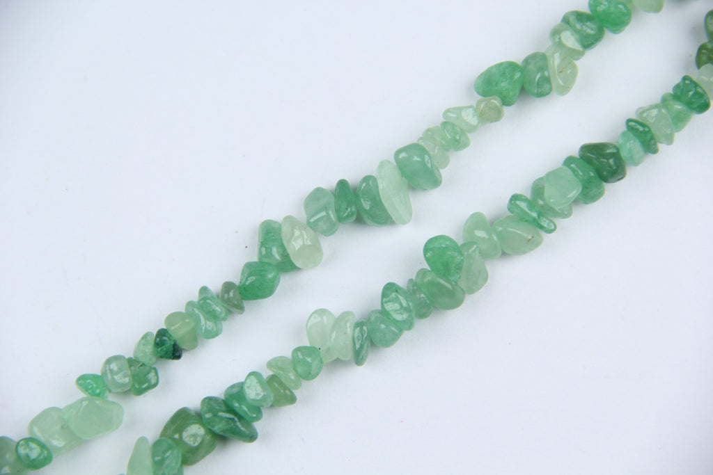 Irregular Green Aventurine Long Chain