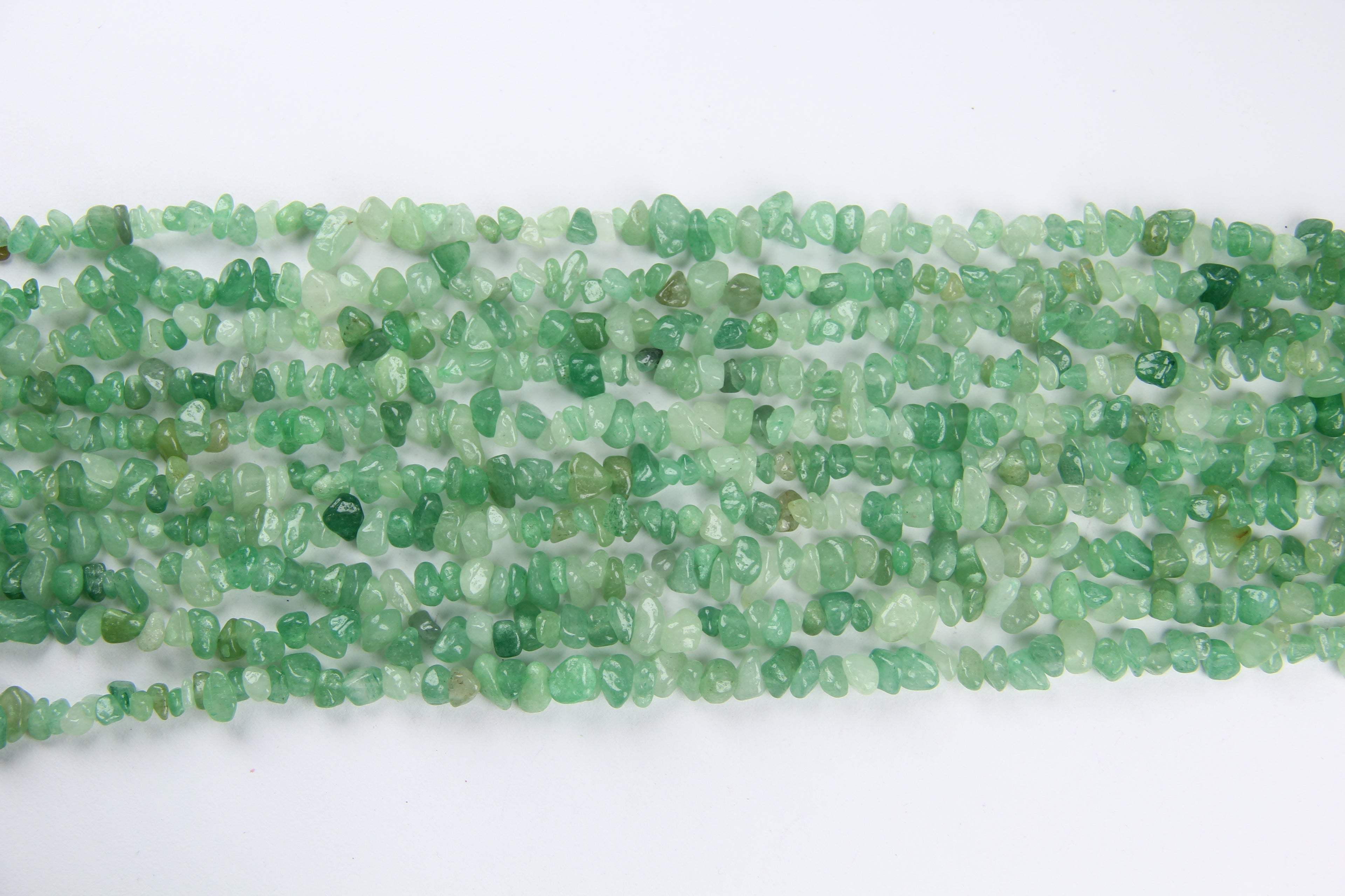 Irregular Green Aventurine Long Chain