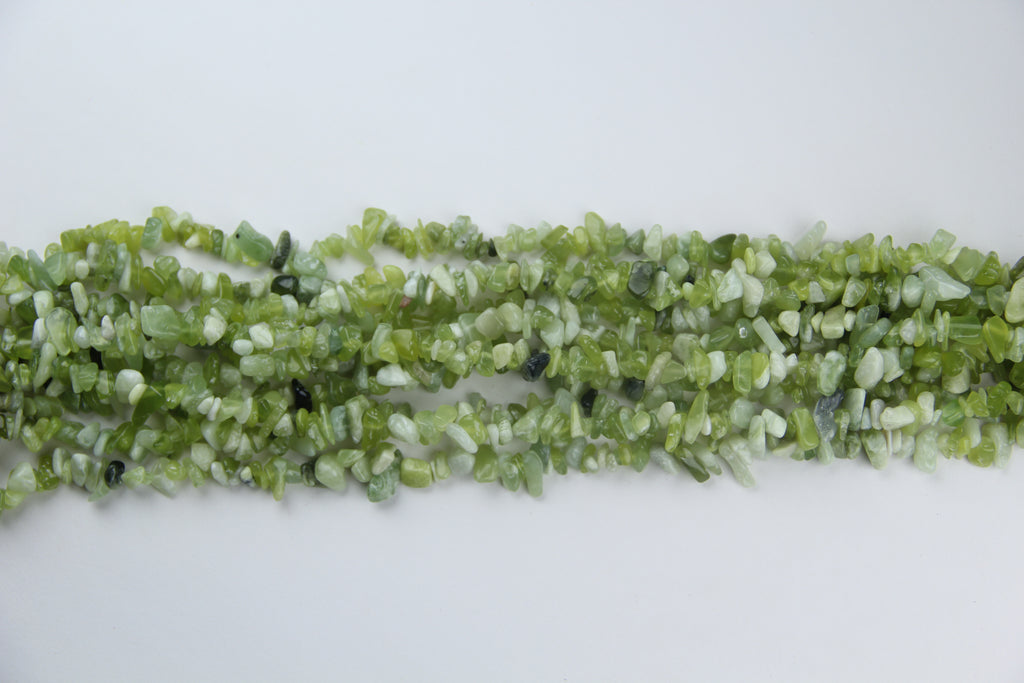 Green New Mountain Jade Irregular Long Chain