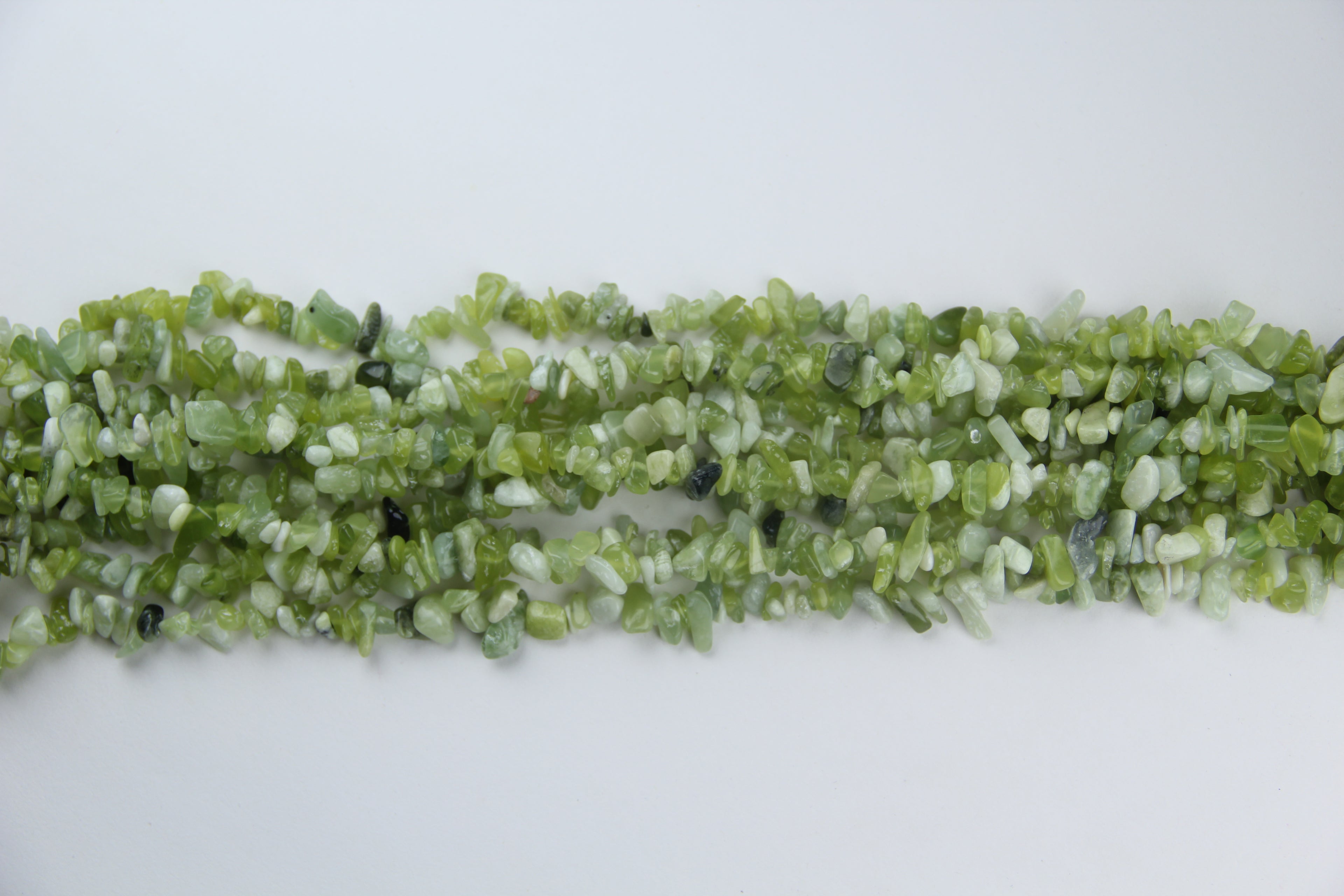 Green New Mountain Jade Irregular Long Chain