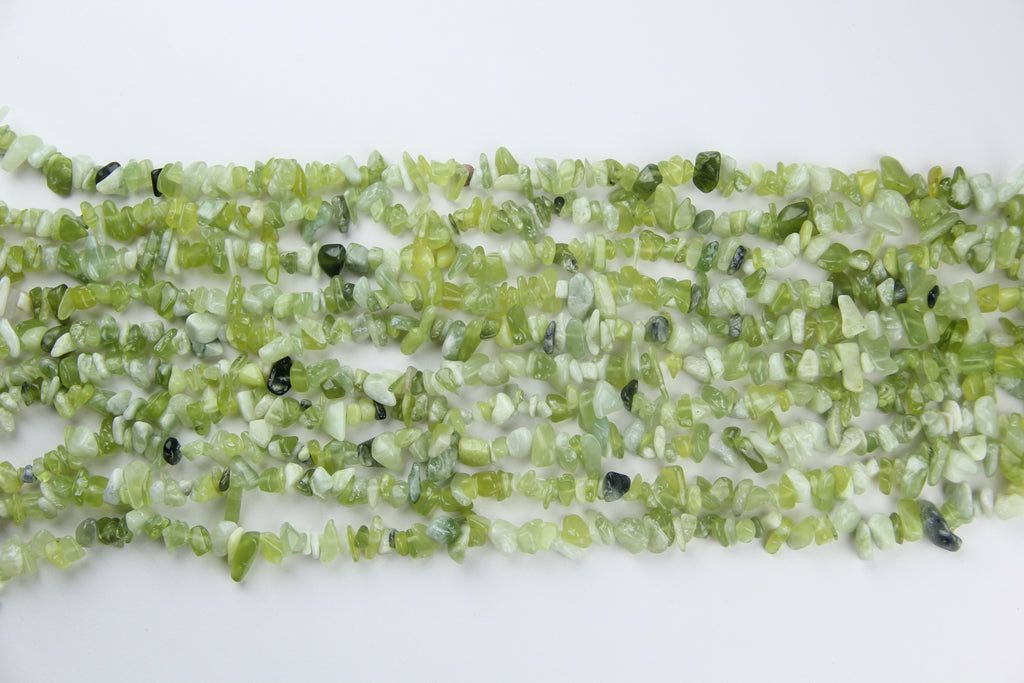 Green New Mountain Jade Irregular Long Chain