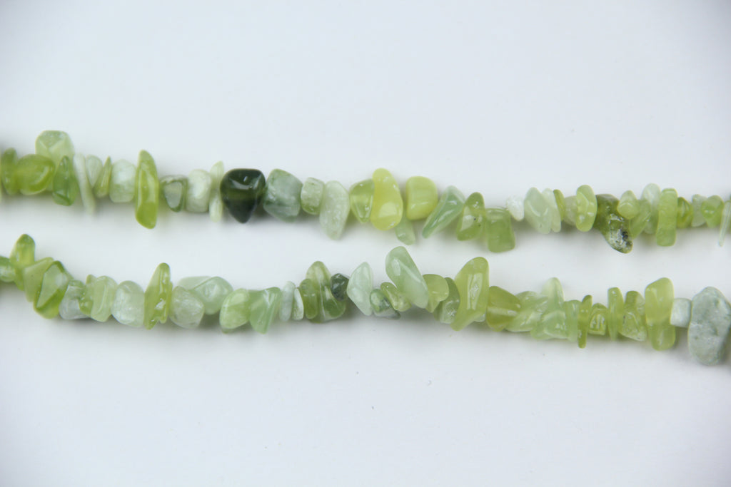 Green New Mountain Jade Irregular Long Chain