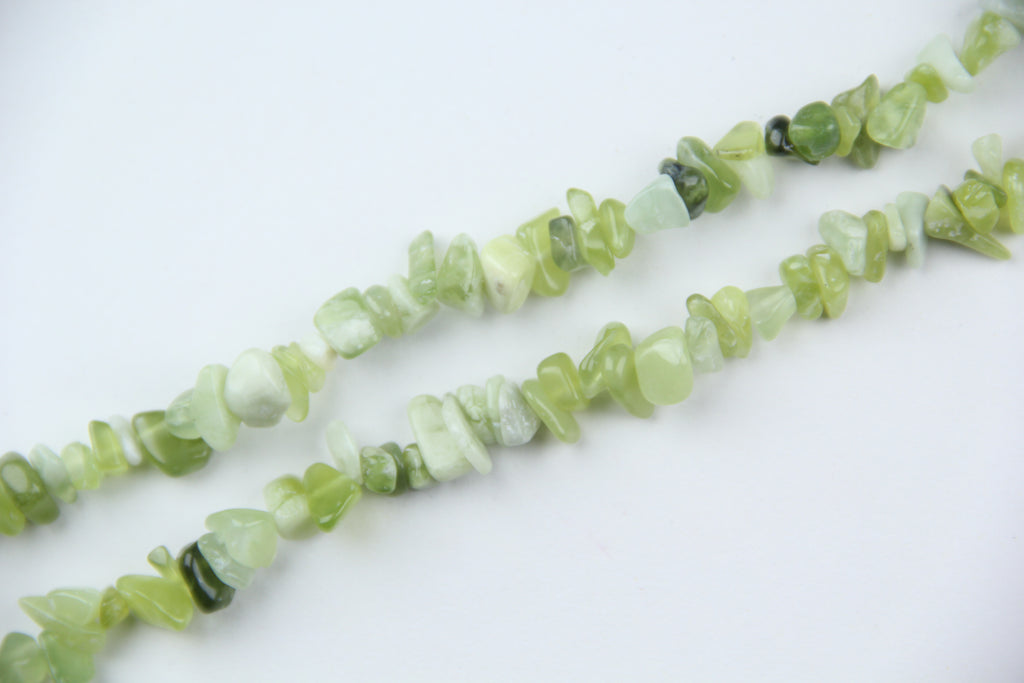 Green New Mountain Jade Irregular Long Chain