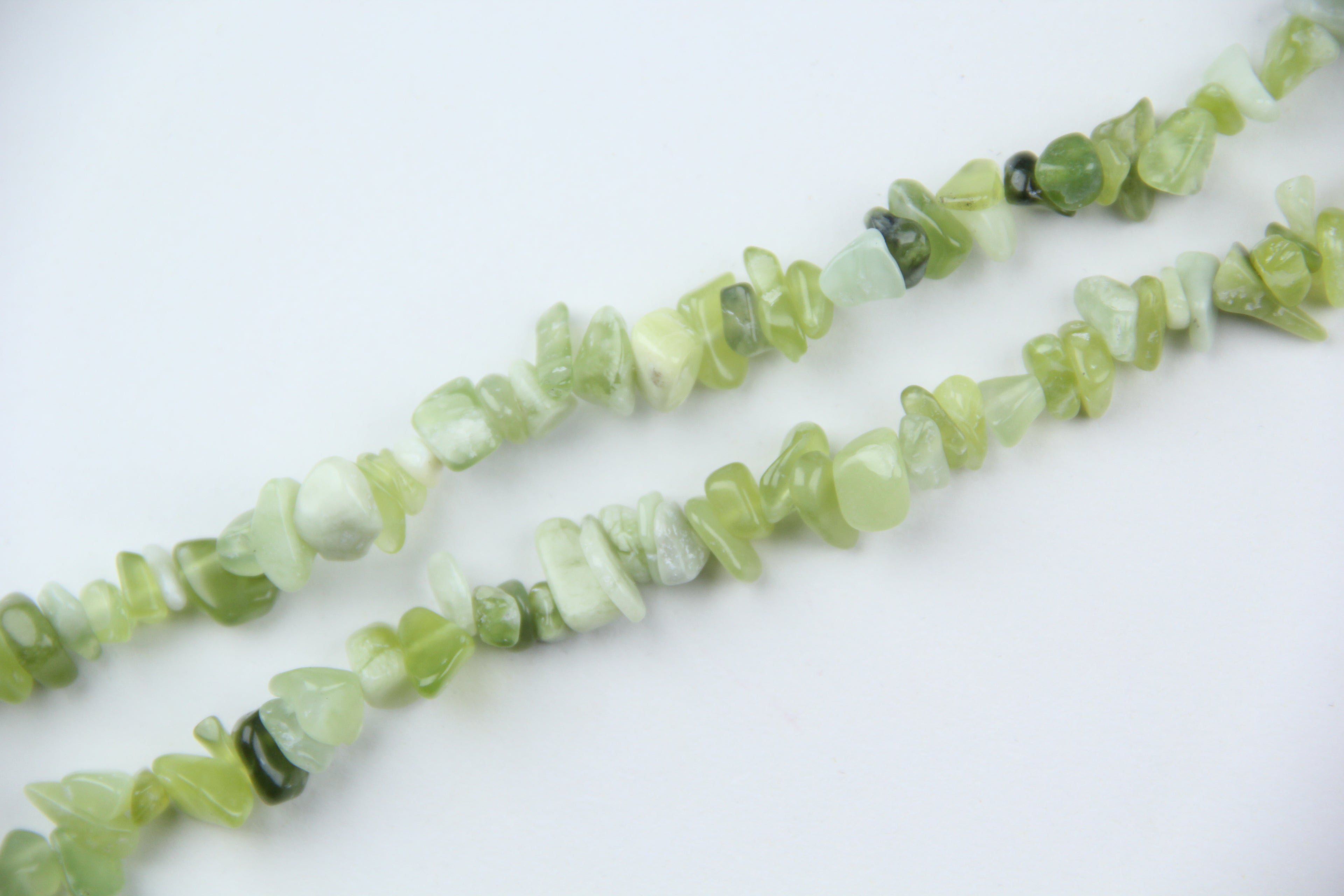 Green New Mountain Jade Irregular Long Chain
