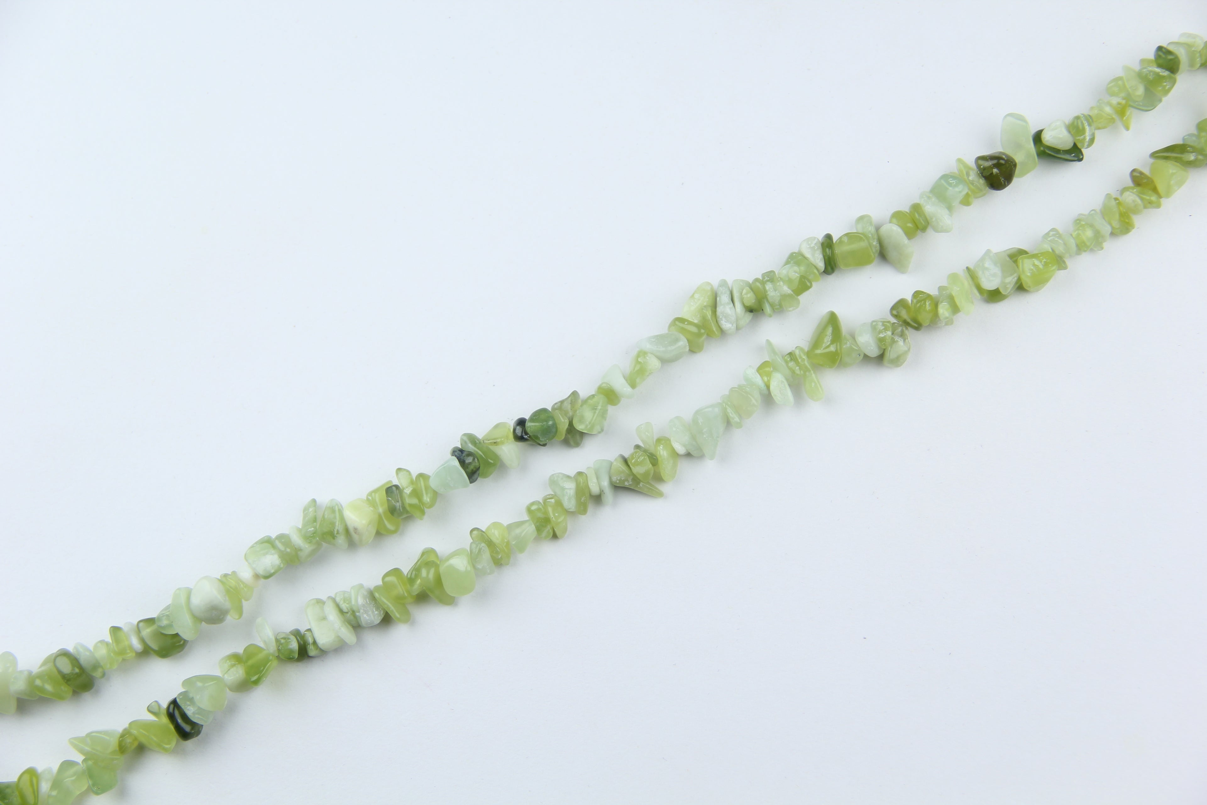 Green New Mountain Jade Irregular Long Chain