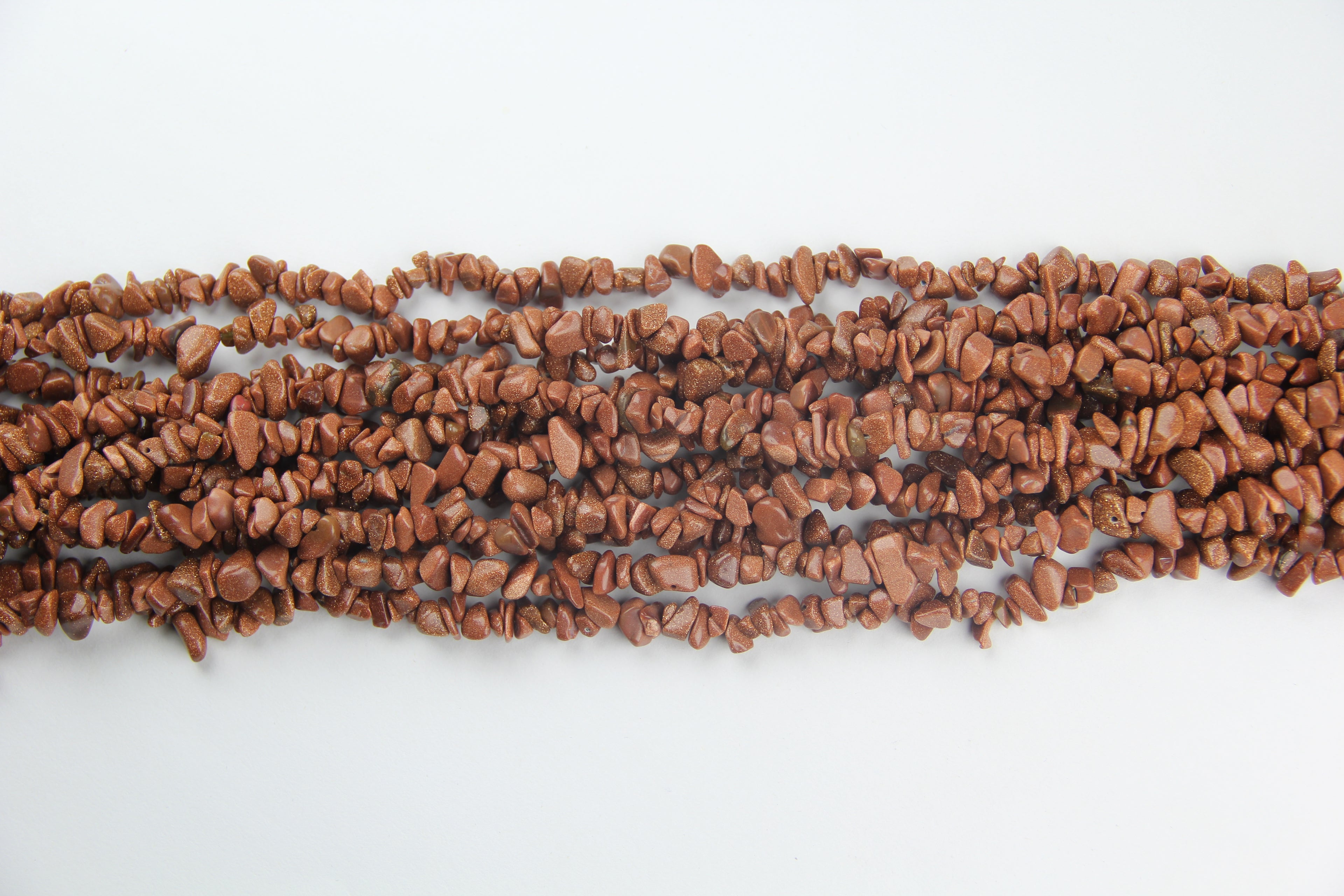 Irregular gold sand gravel long chain