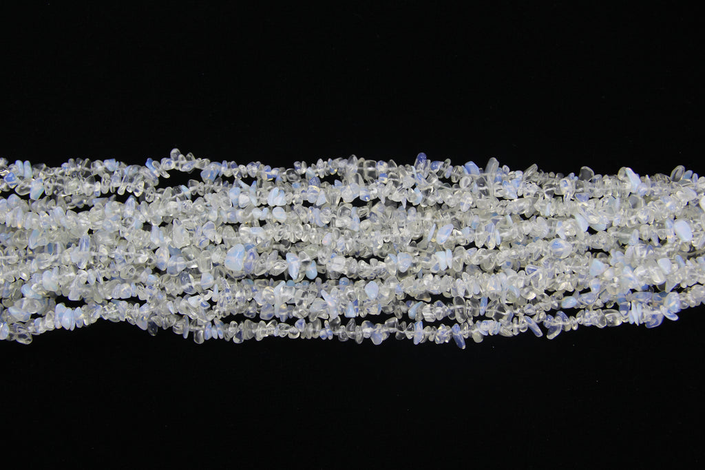 Artificial white blue protein broken stone long chain