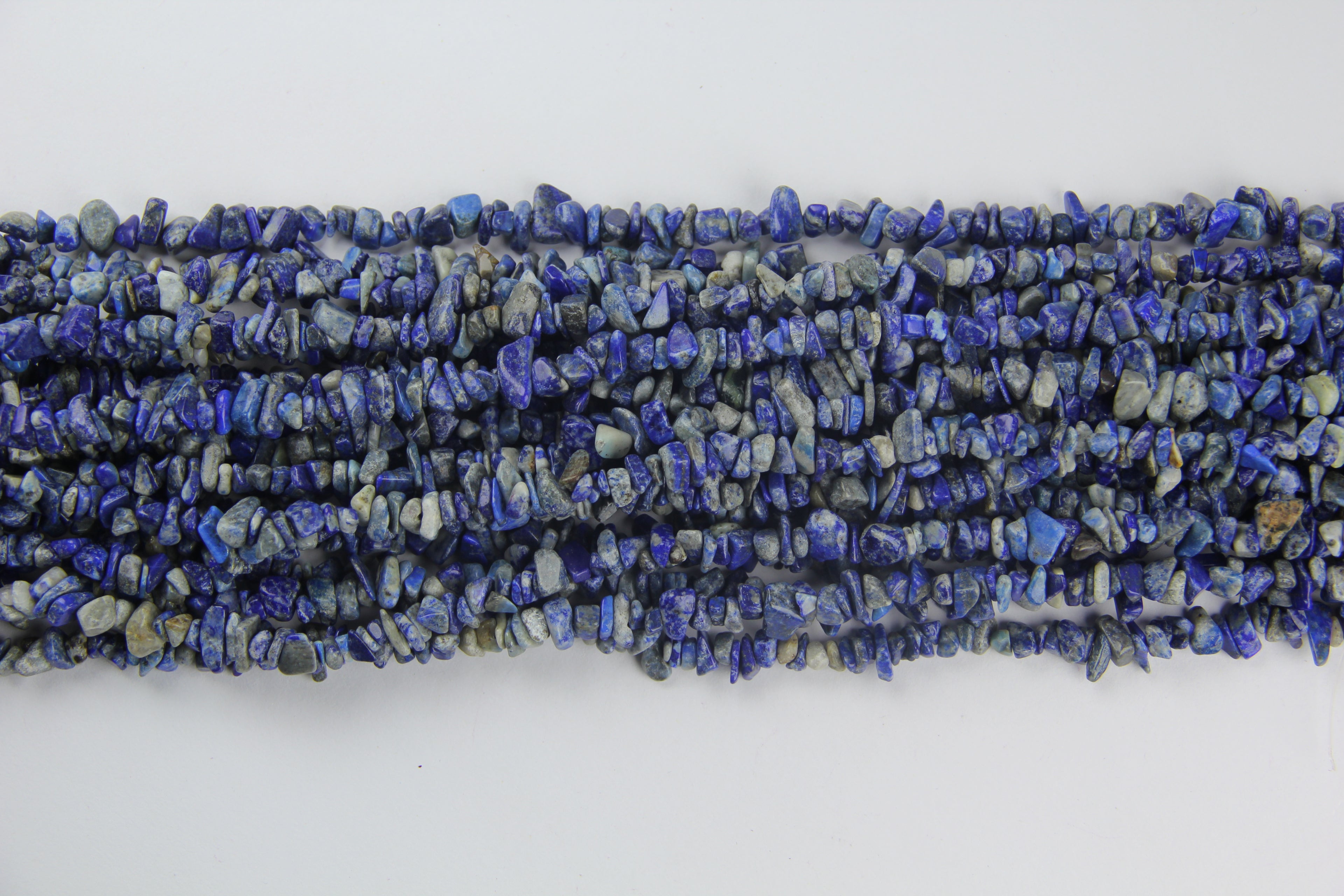 Irregular lapis lazuli gravel long chain