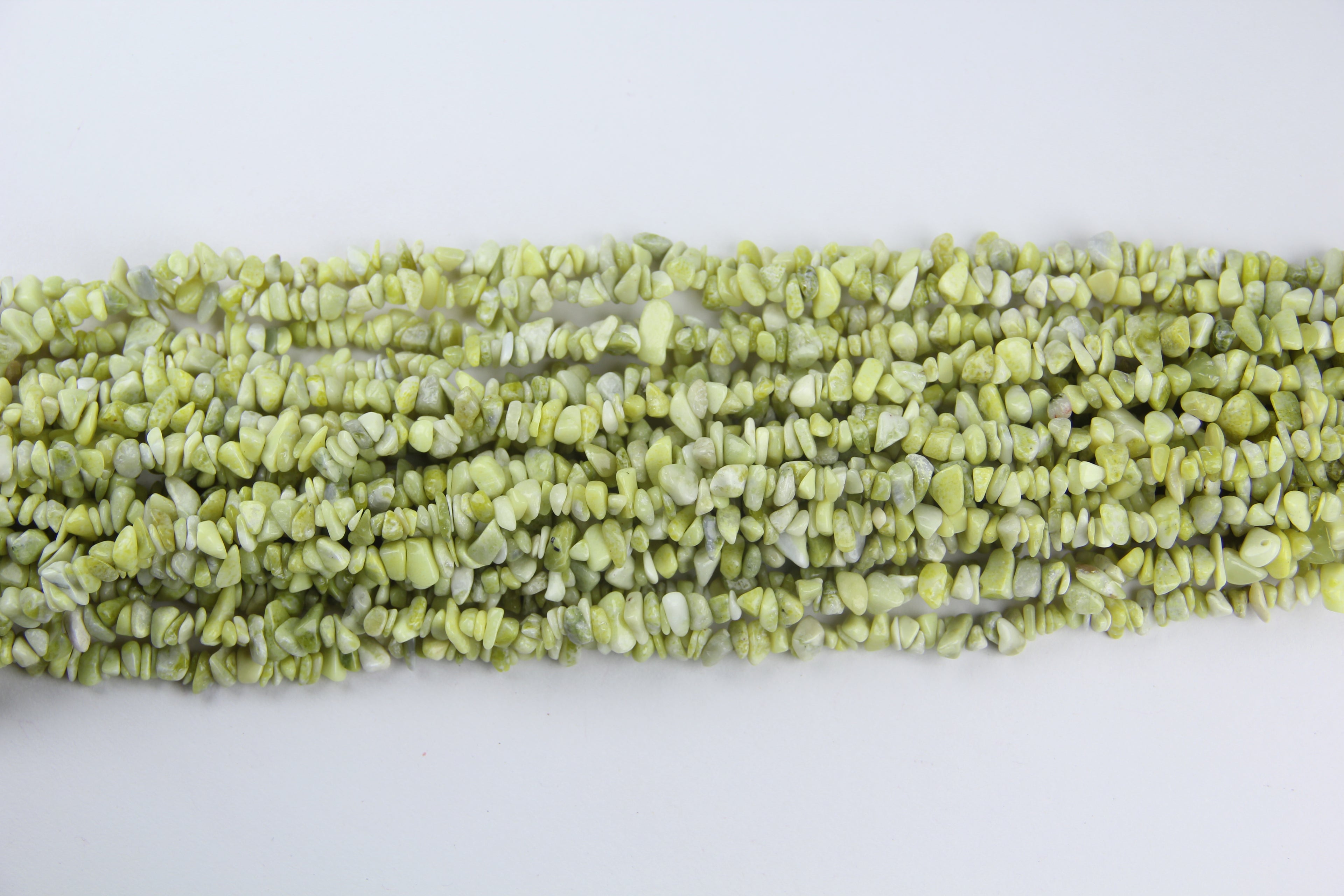 Irregular Lemon Jade Crushed Stone Long Chain