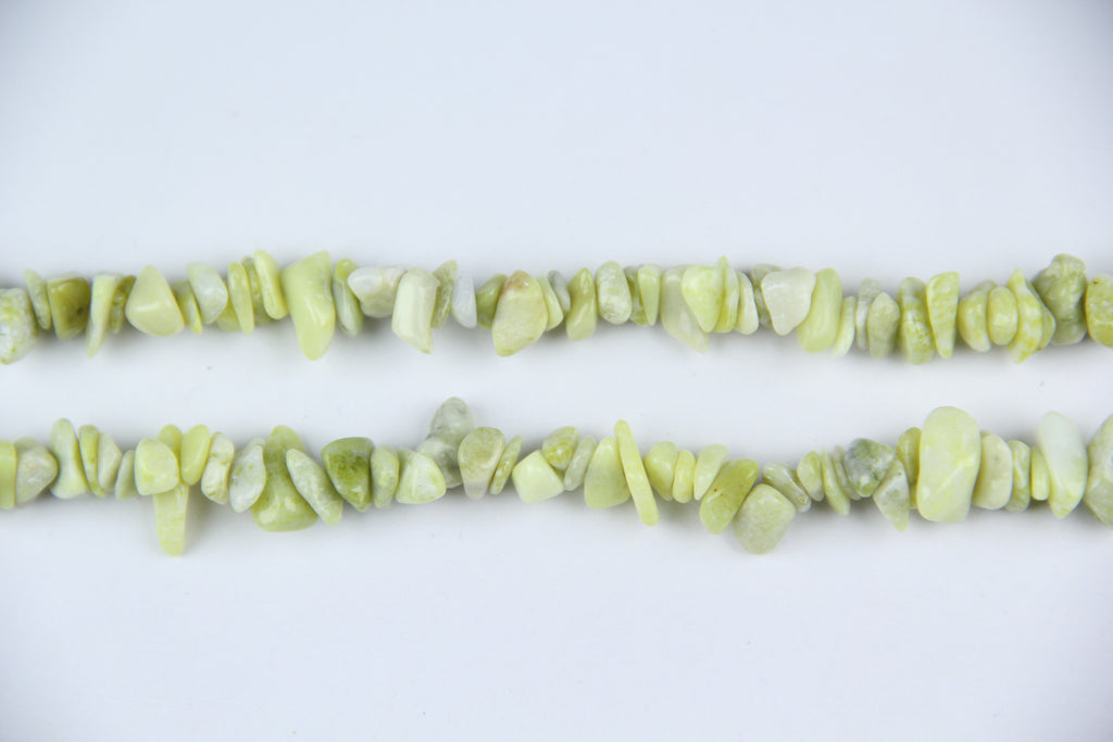 Irregular Lemon Jade Crushed Stone Long Chain