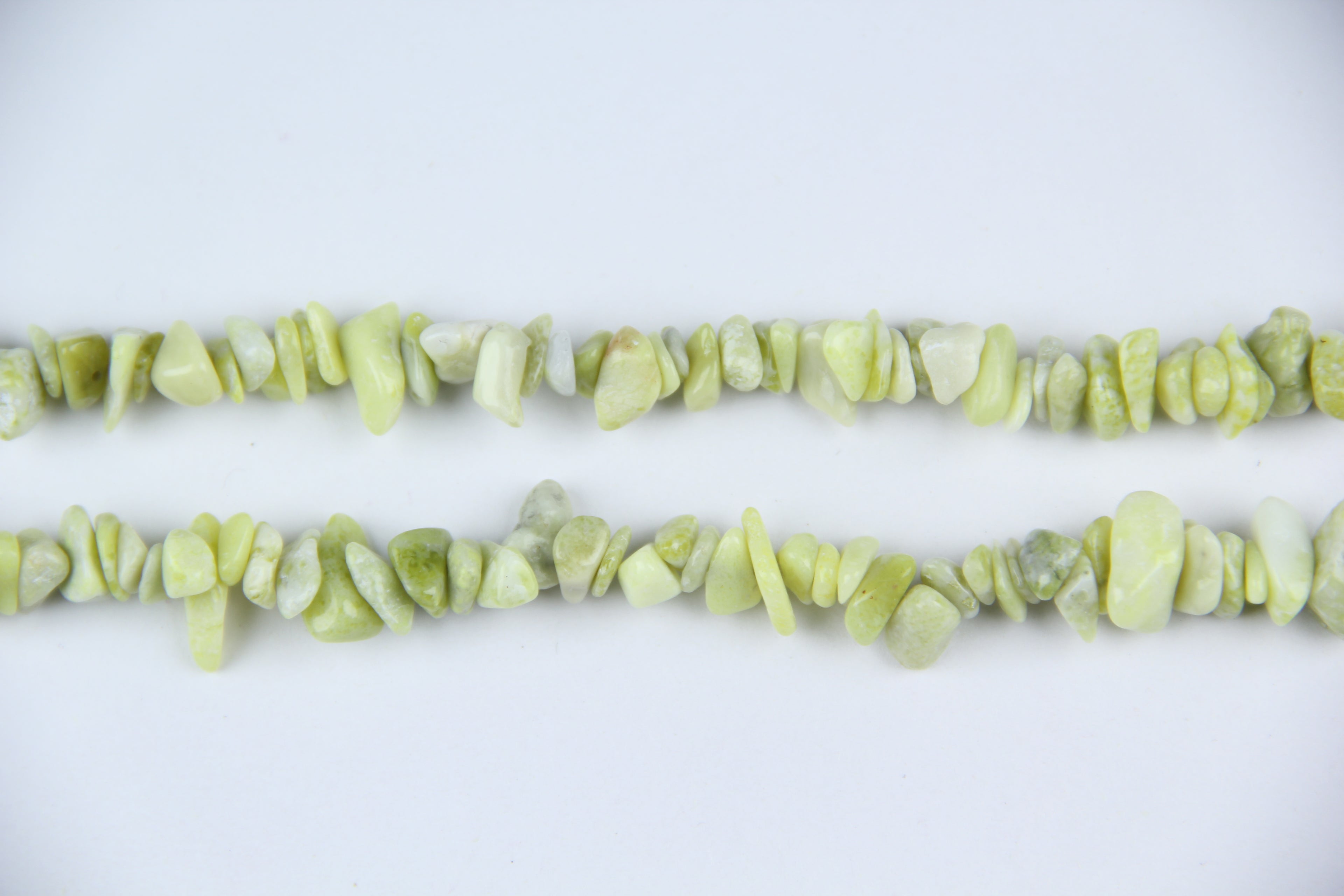 Irregular Lemon Jade Crushed Stone Long Chain