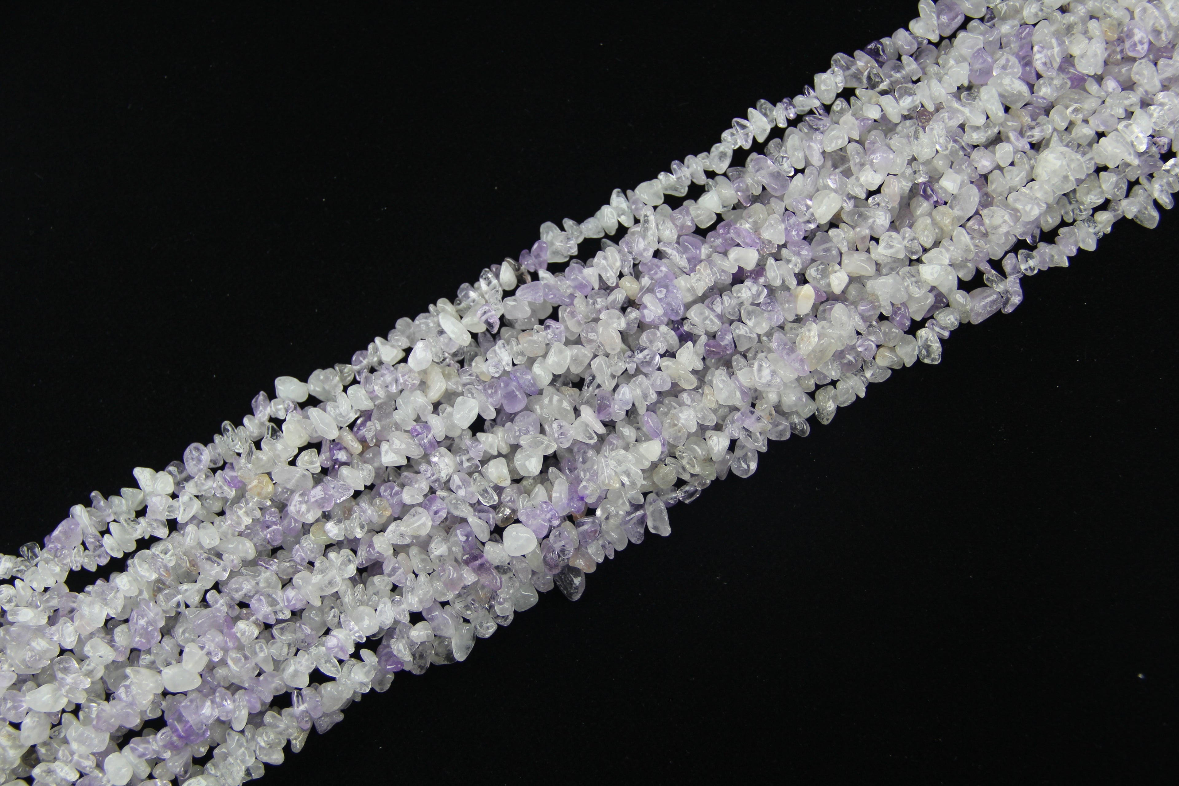 Light purple crystal irregular long chain