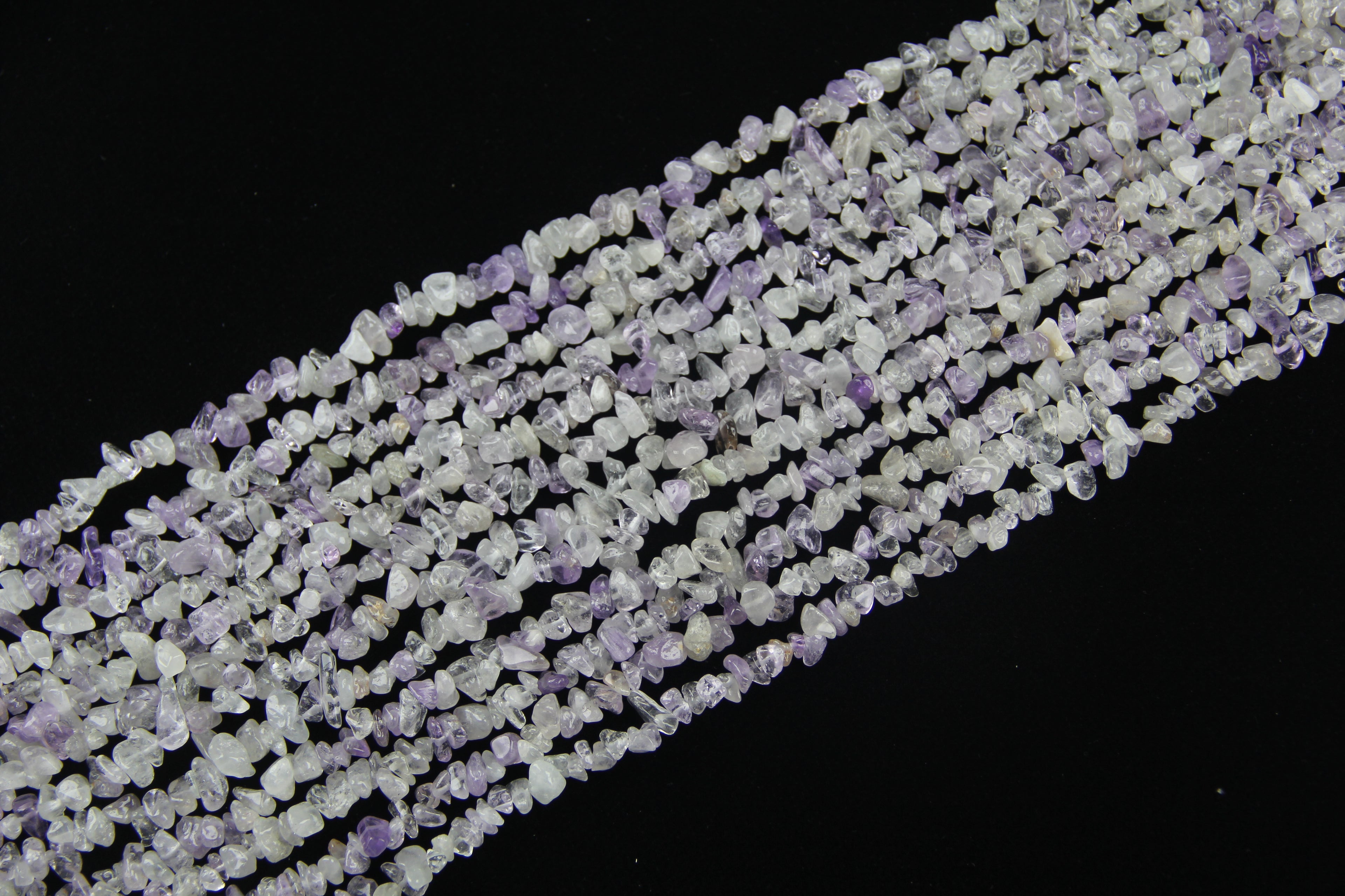 Light purple crystal irregular long chain