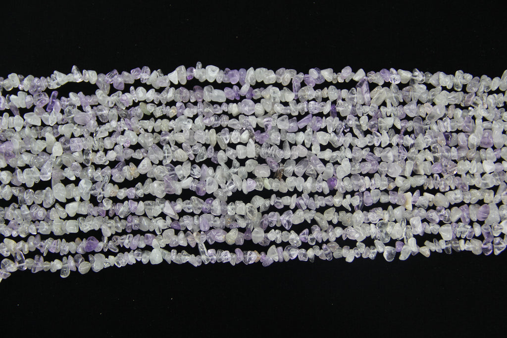 Light purple crystal irregular long chain